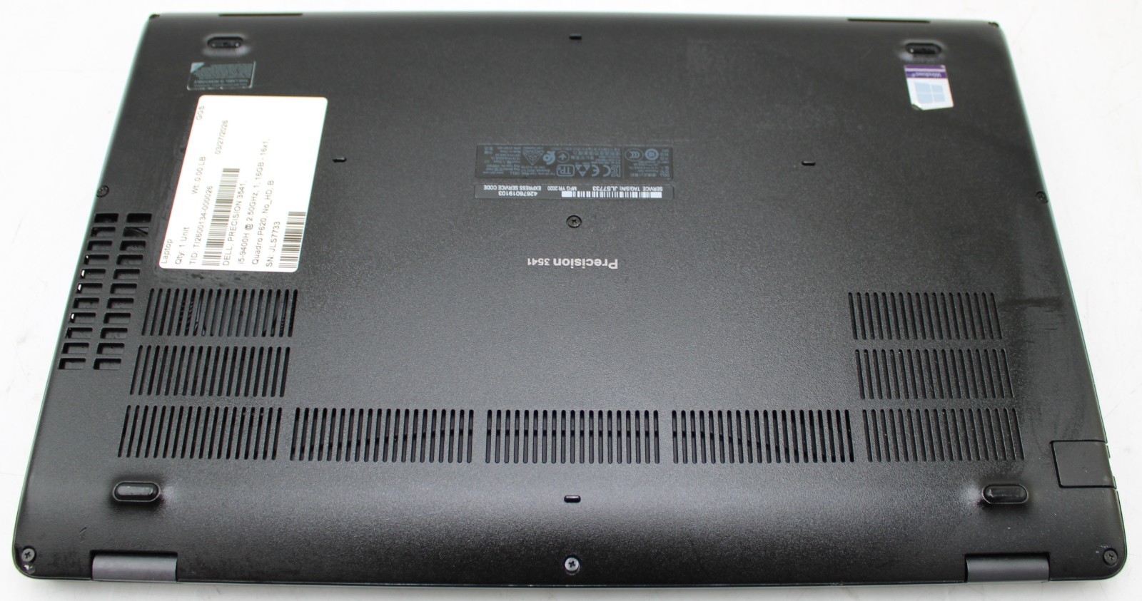 Dell PRECISION 3541 Laptop i5-9400H 2.50GHz 16GB RAM 256GB SSD Quad P620 *RF CR*