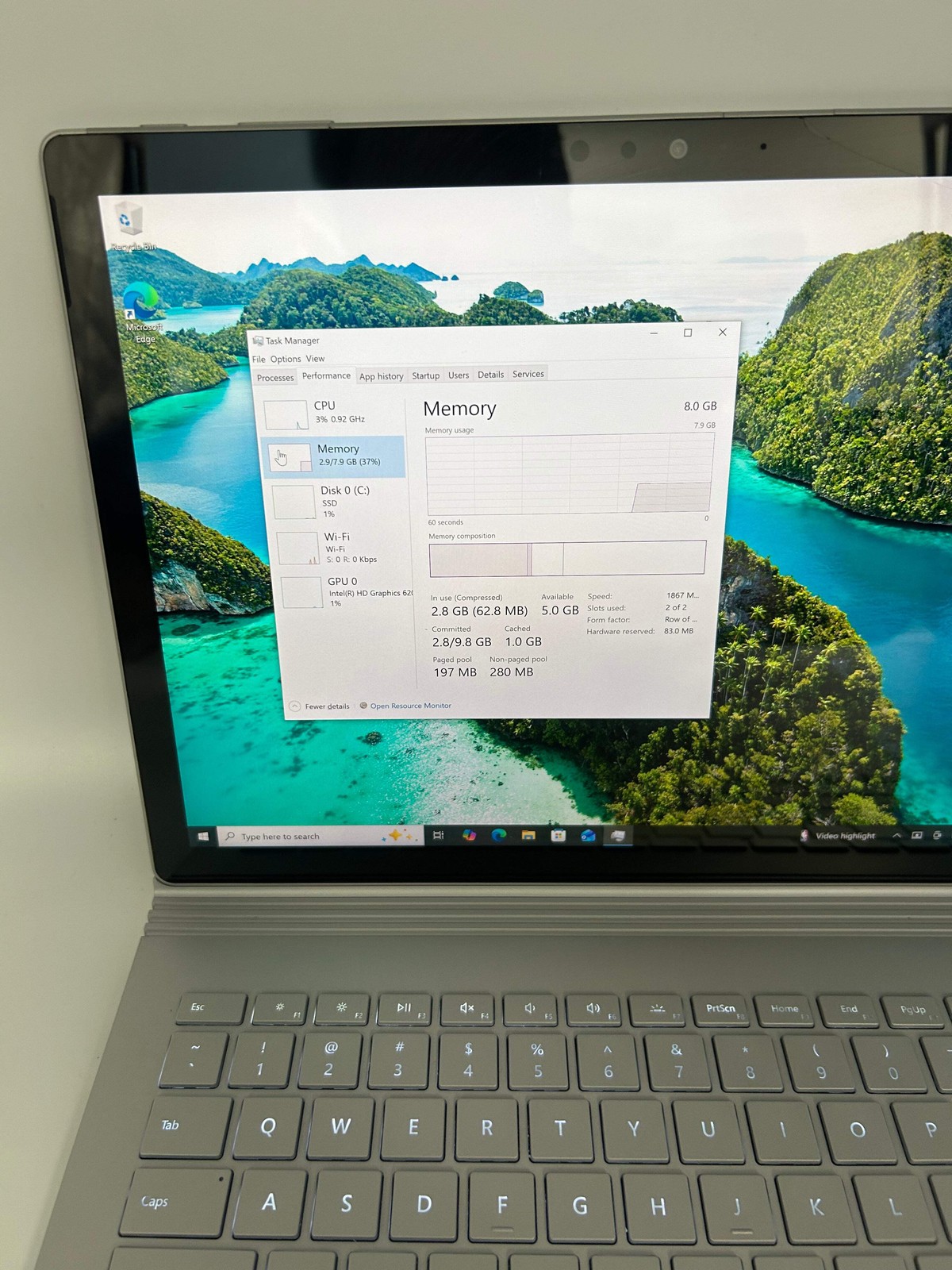 Microsoft Surface Book 2 13-inch Core i5 8GB 128GB Silver Used