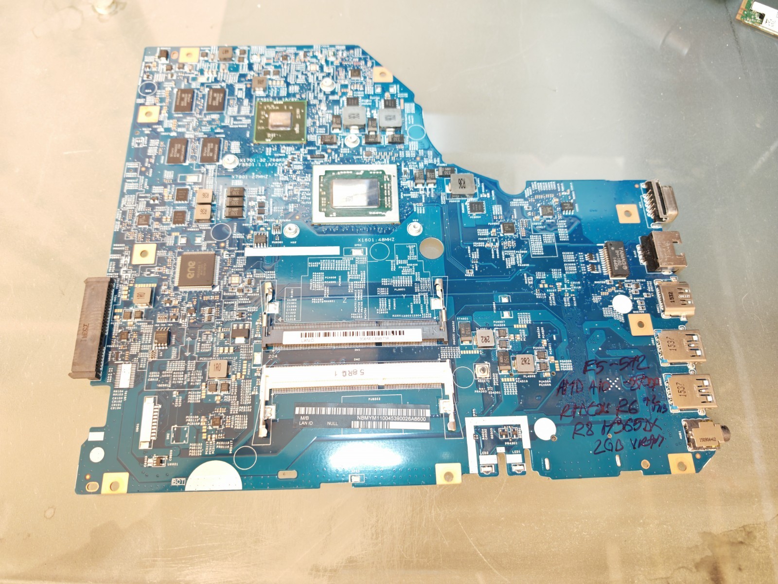 ACER E5-752 E5-722 MOTHERBOARD AMD A10-8700P R8 M365DX 2GB 448.04Y02.0031 #