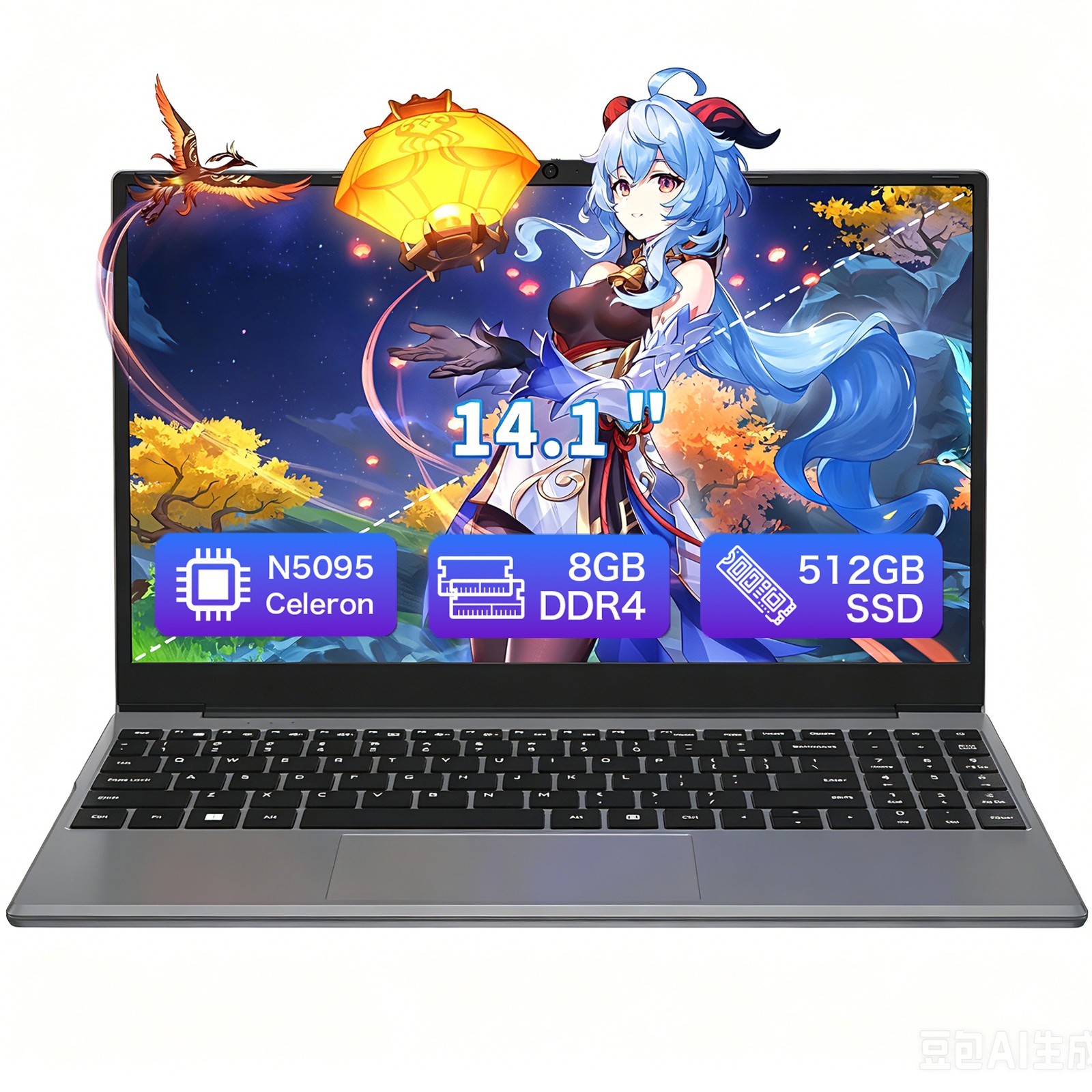 14.1″ FHD Student Laptop N5095 CPU 8GB RAM+512GB SSD WiFi6 | Win11 PRO Supported