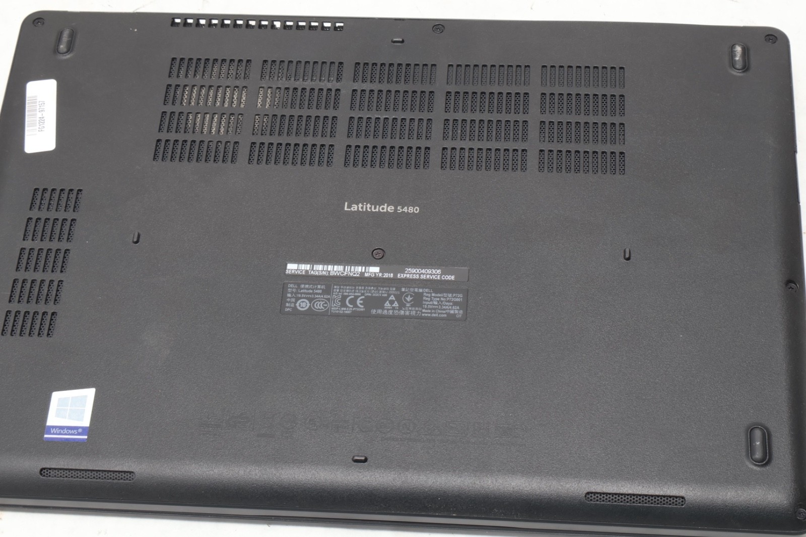 Dell Latitude 5480 Laptop Intel i5-6300u 2.5GHz 8GB 256gb SSD W11Pro BAD BATTERY