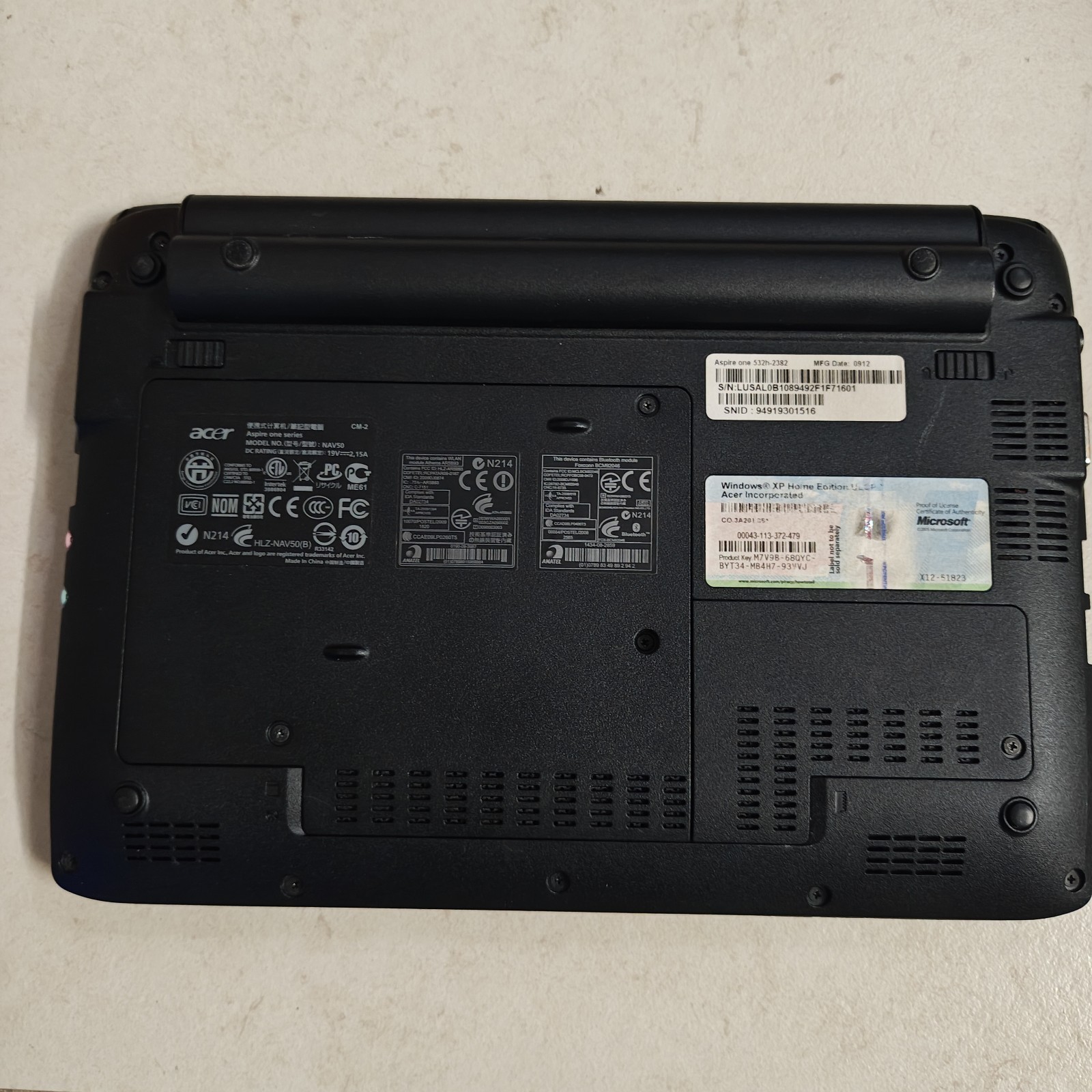 Acer Aspire One 532h-2382 Netbook Laptop – NO HDD/1GB RAM – *READ* #3609