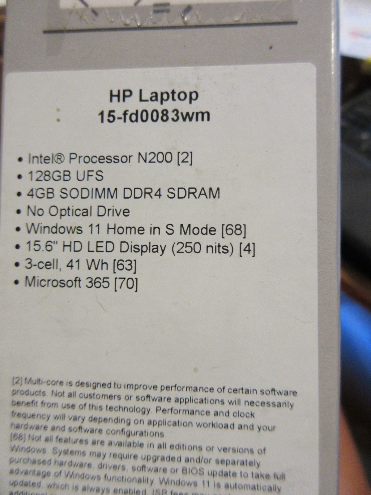 NIB HP 15-fd0083wm 15.6″ Laptop Red Intel N200 4GB RAM 128GB SSD Windows 11