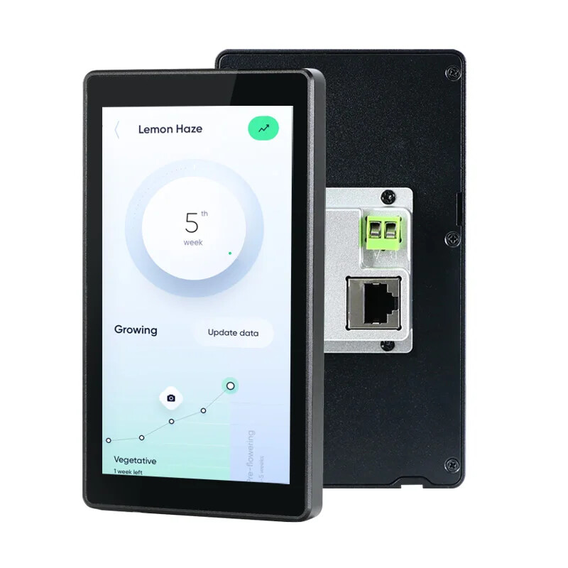 Black Metal Case 5.5 Inch Inwall Mount Android AIO POE Tablet for Professional