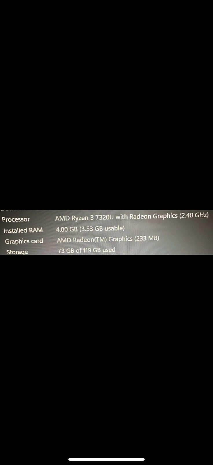 ASUS Vivobook E1404F AMD Ryzen 3 7320U 4GB RAM 120GB
