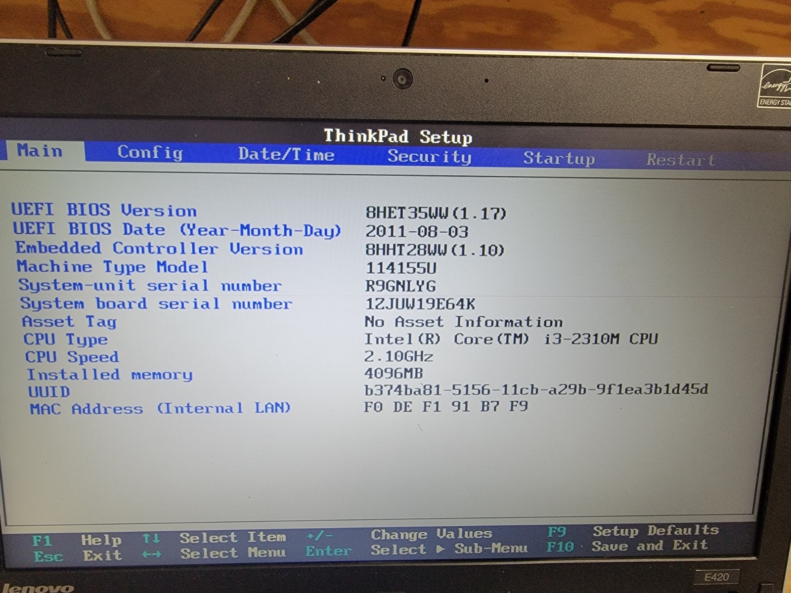 Lenovo E420 i3 4GB LAPTOP – PARTS ONLY – SEE DESCRIPTION