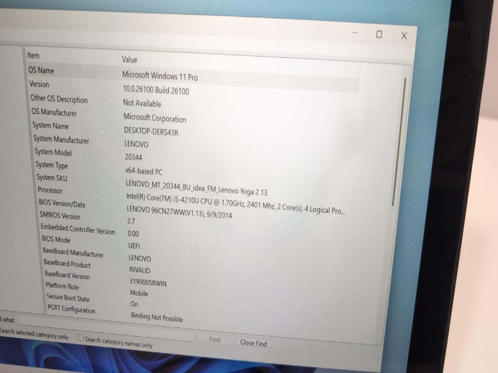 Lenovo Yoga 2 13 Intel I5-4210U 1.70GHz 4GB RAM 256GB SSD Win 11 Pro