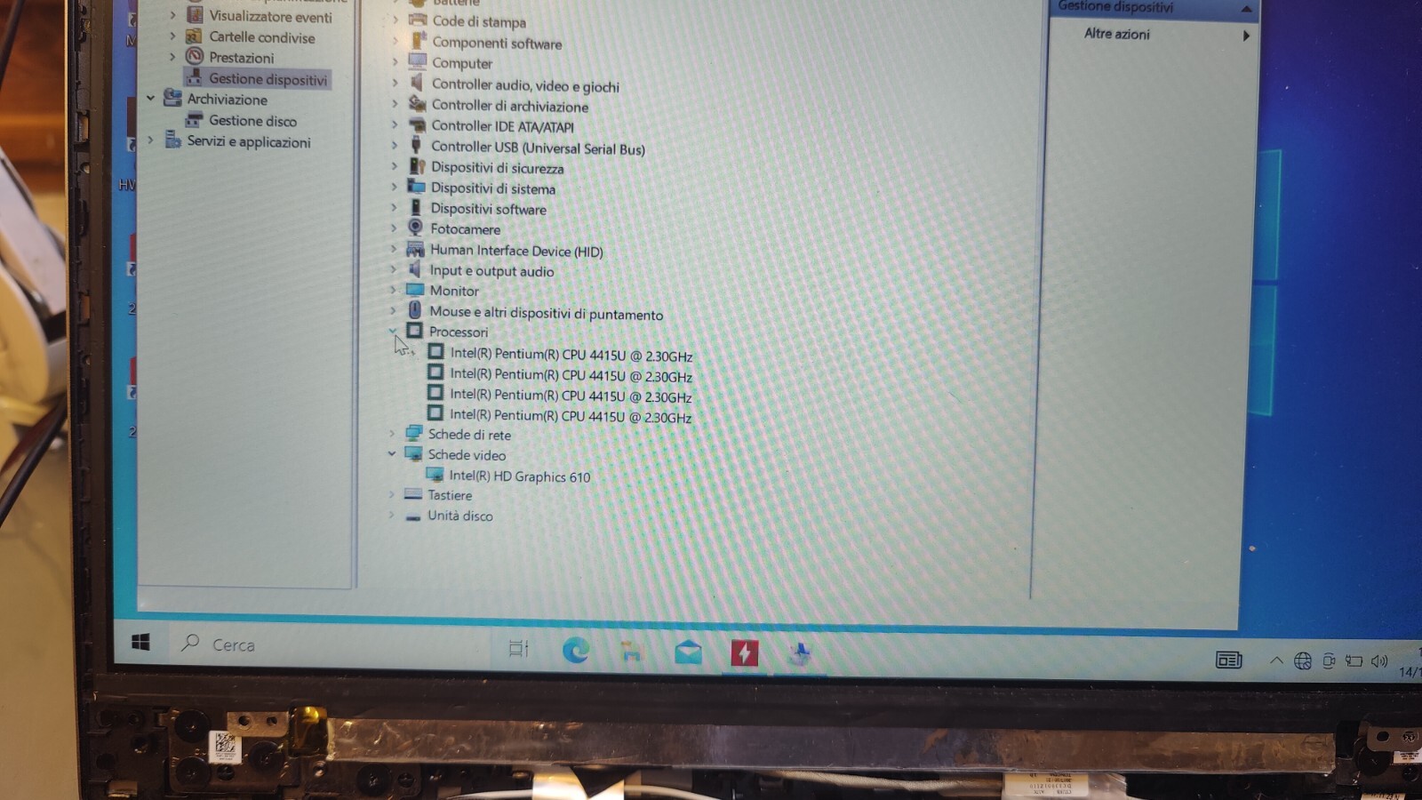 LENOVO 520-14 320S-14 SCHEDA MADRE LA-E541P INTEL 4415U INTEL HD 610