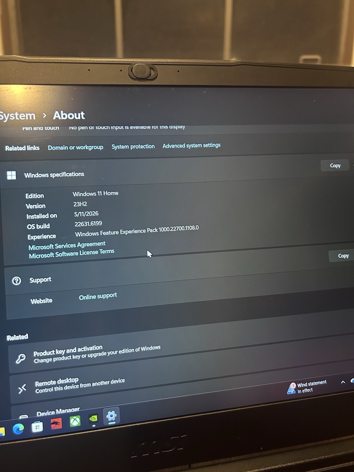MSI GF63 Thin 10SC 15.6″ i5-10500H 8GB 238GB SSD Win 11 GTX1650