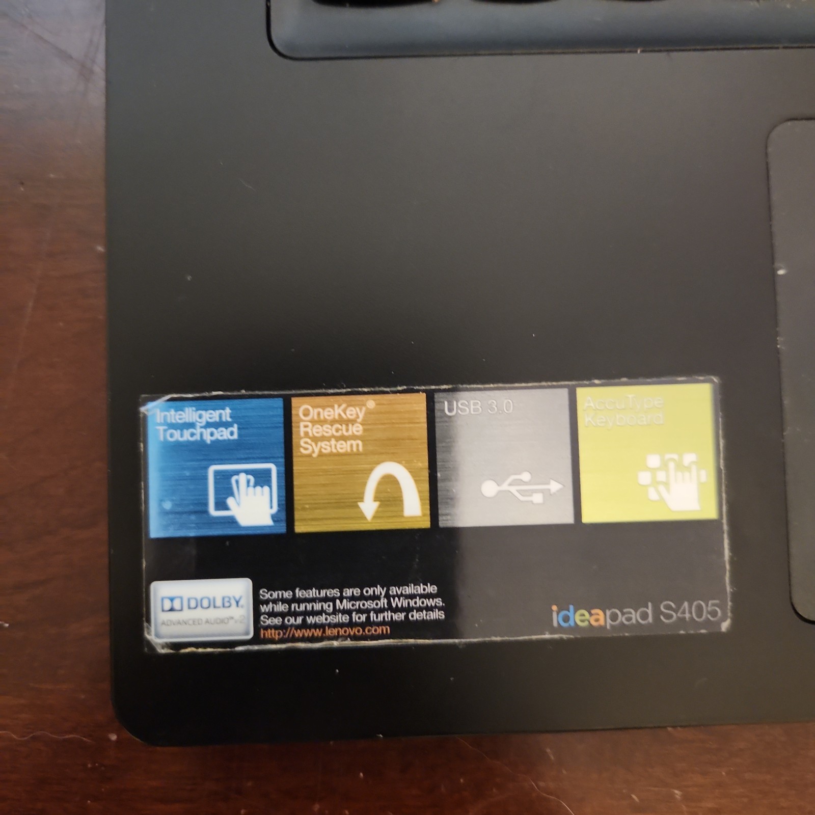 Lenovo Ideapad S405 Laptop. Parts/Repair. No Battery Or Power Cord.