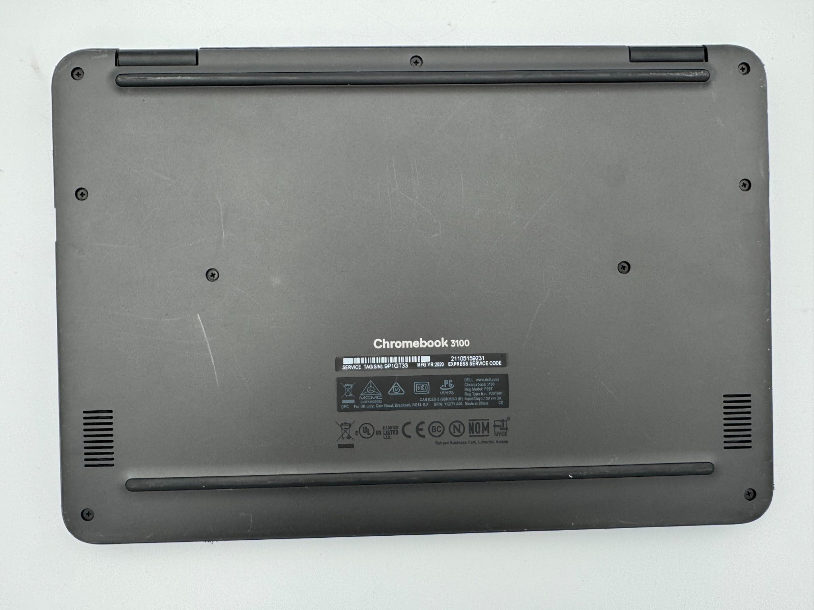 Dell Chromebook 3100 Intel Celeron N4000 CPU 1.10GHz 4GB 32GB eMMC