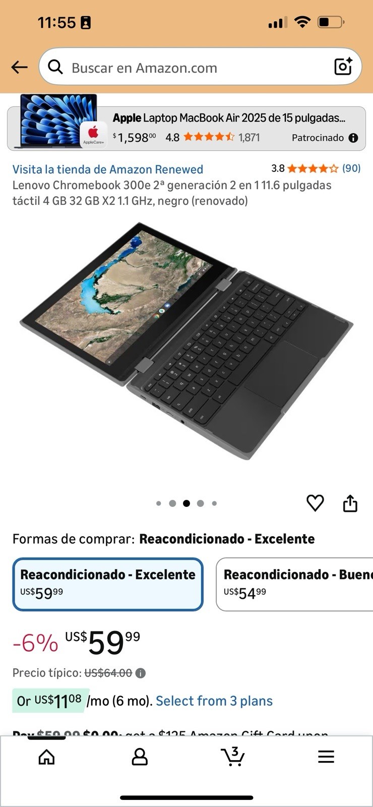 Lenovo 300e Chromebook 2nd Gen 81MB0066US 11.6 Touchscreen Rugged 2 in 1 Chrome