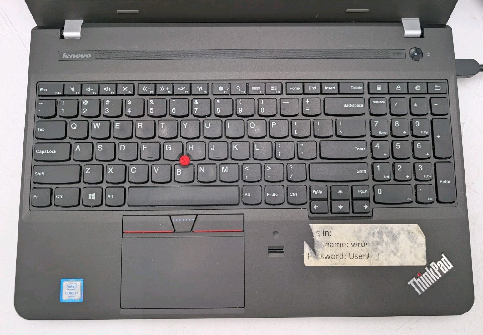 Lenovo ThinkPad E560 i7-6500U 2.50GHz 8GB RAM No OS W/ Power Cord