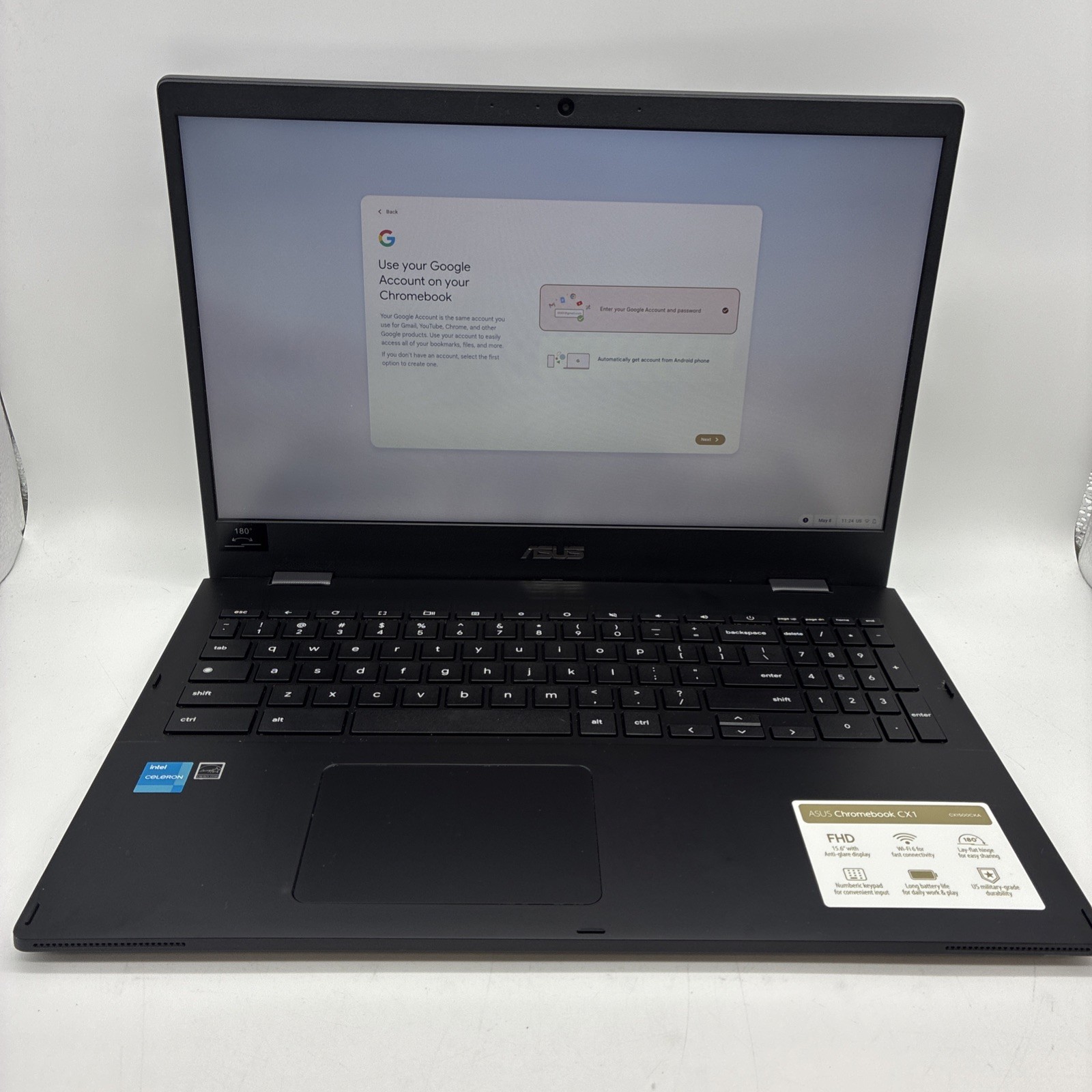 Asus Chromebook CX1 15.6″ Celeron N4500 4GB 64GB CX1500CKA-DH44F (L27)
