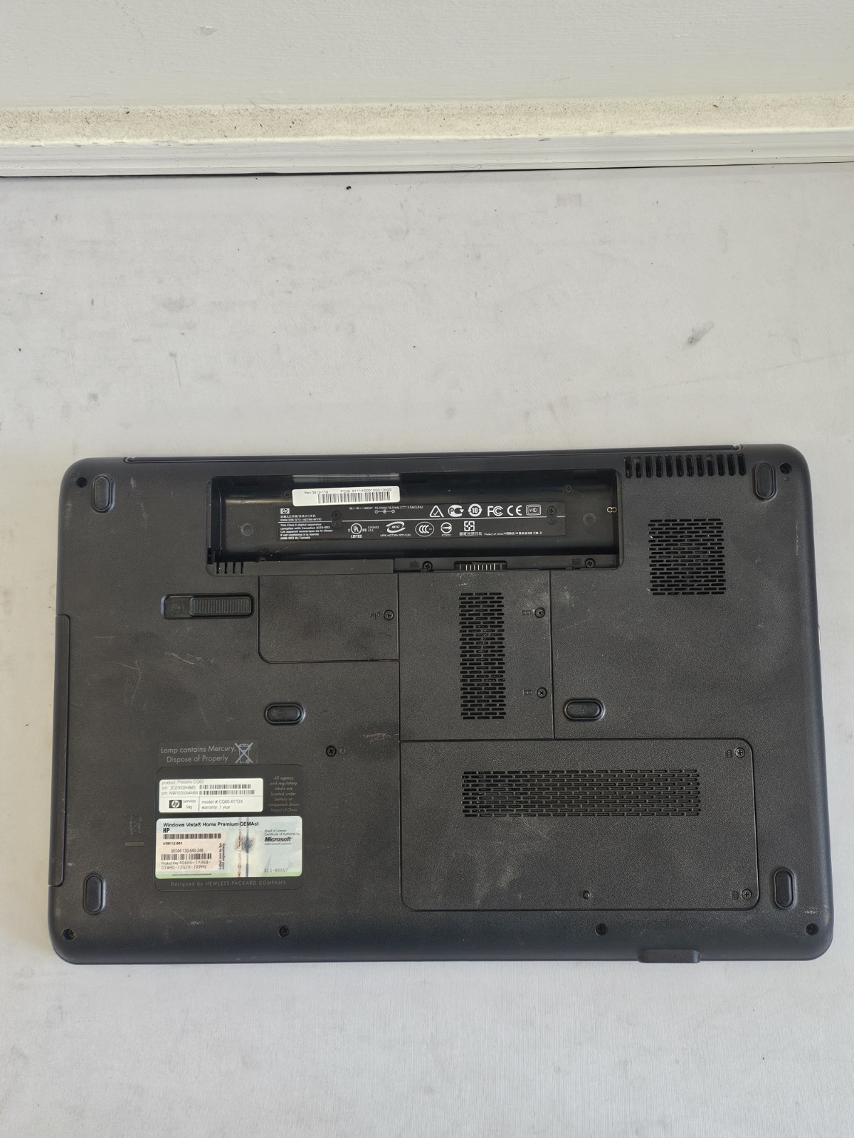 Compaq Presario CQ60 Laptop – Intel Celeron 900 – 3GB RAM – NO BATT – Read Desc