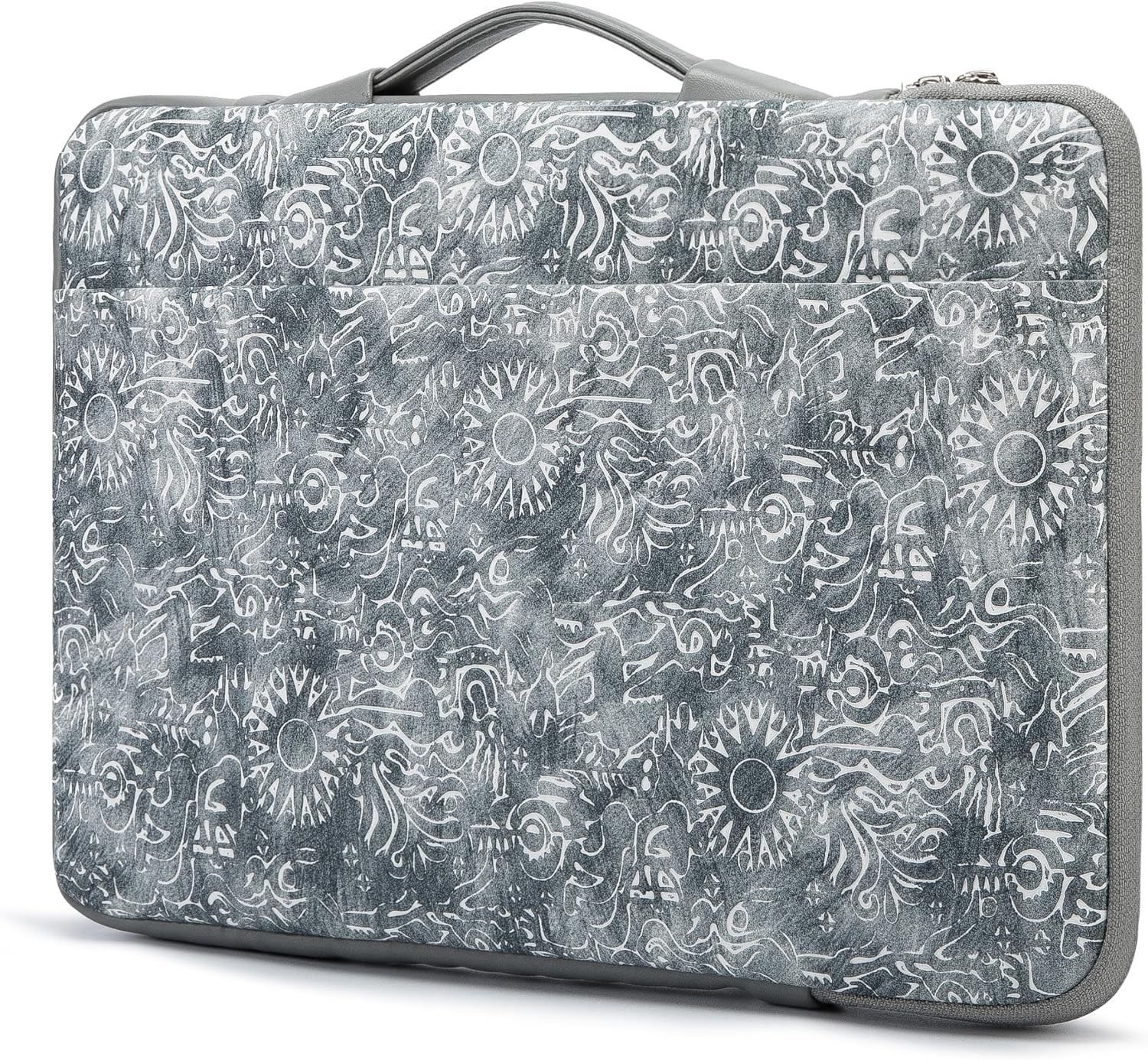 Embossed PU Leather 360° Heavy Duty Protective Laptop Sleeve for 15 inch-15.6 in
