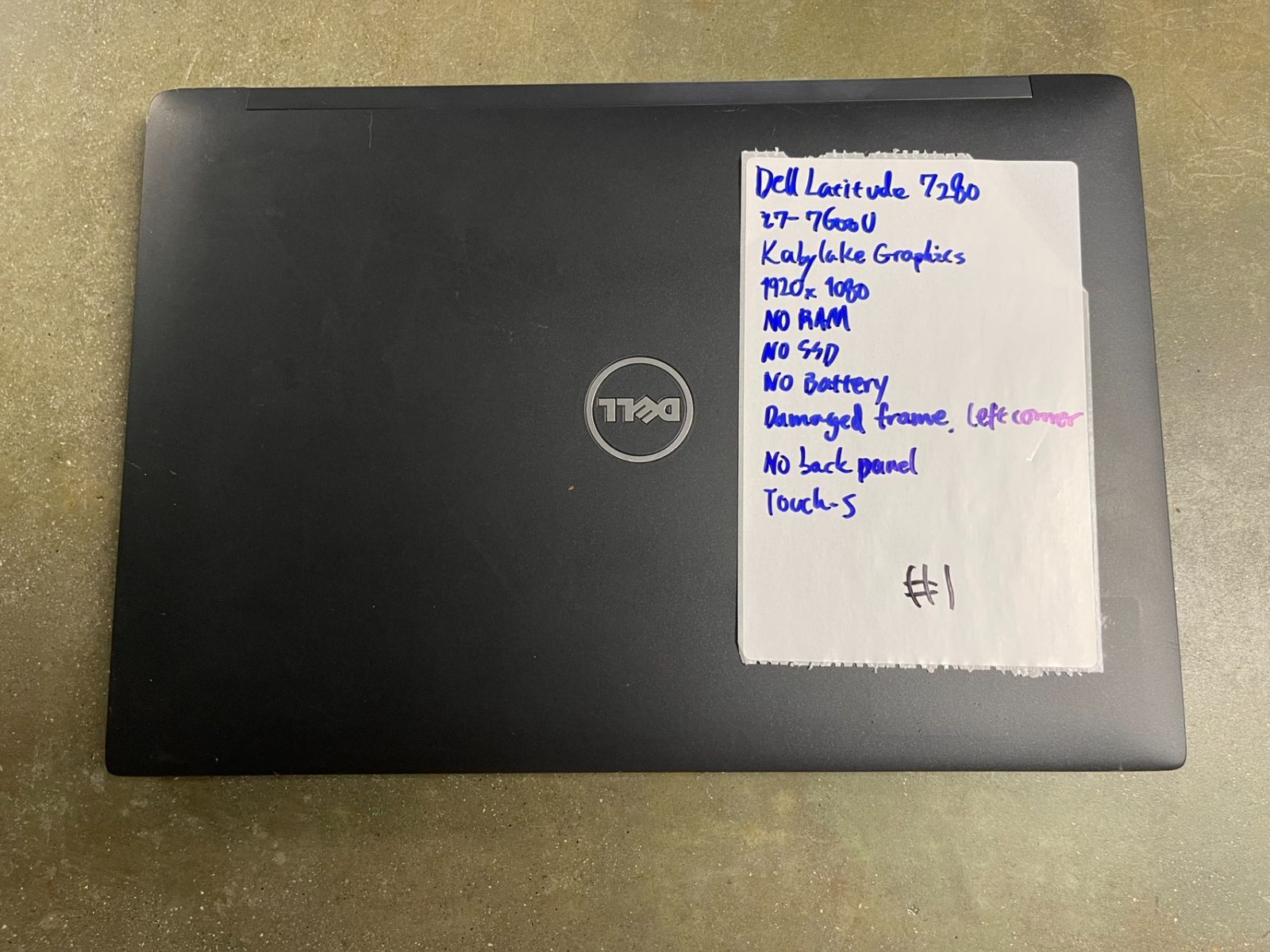 LOTX4 Dell Laptop Latitude 7280 Touchscreen 12.5″ i7-7600U MOTHERBOARD KEYBOARD