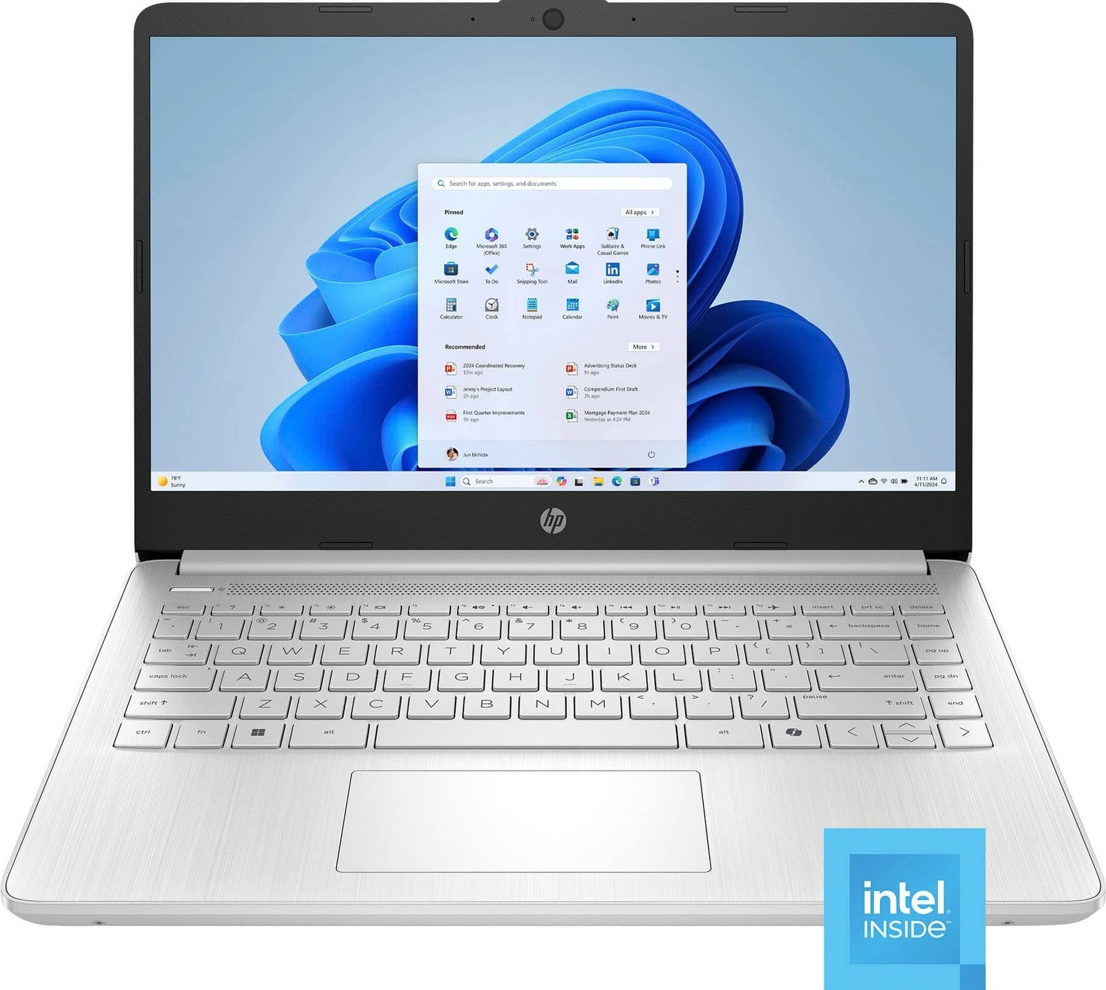 HP 14″ Student Laptop 4-Cores Intel N150 4GB RAM 128GB UFS 14-dq6011dx
