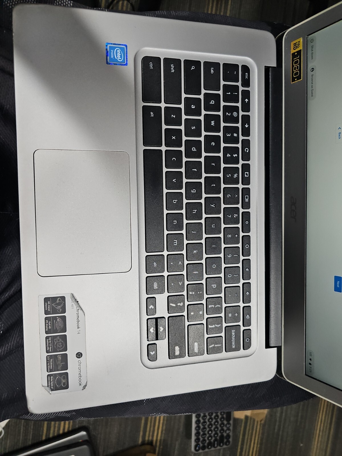 HP Chromebook 14 G5 14″ Intel 2.40 GHz 4GB RAM 32GB eMMC Bluetooth WIFI Webcam