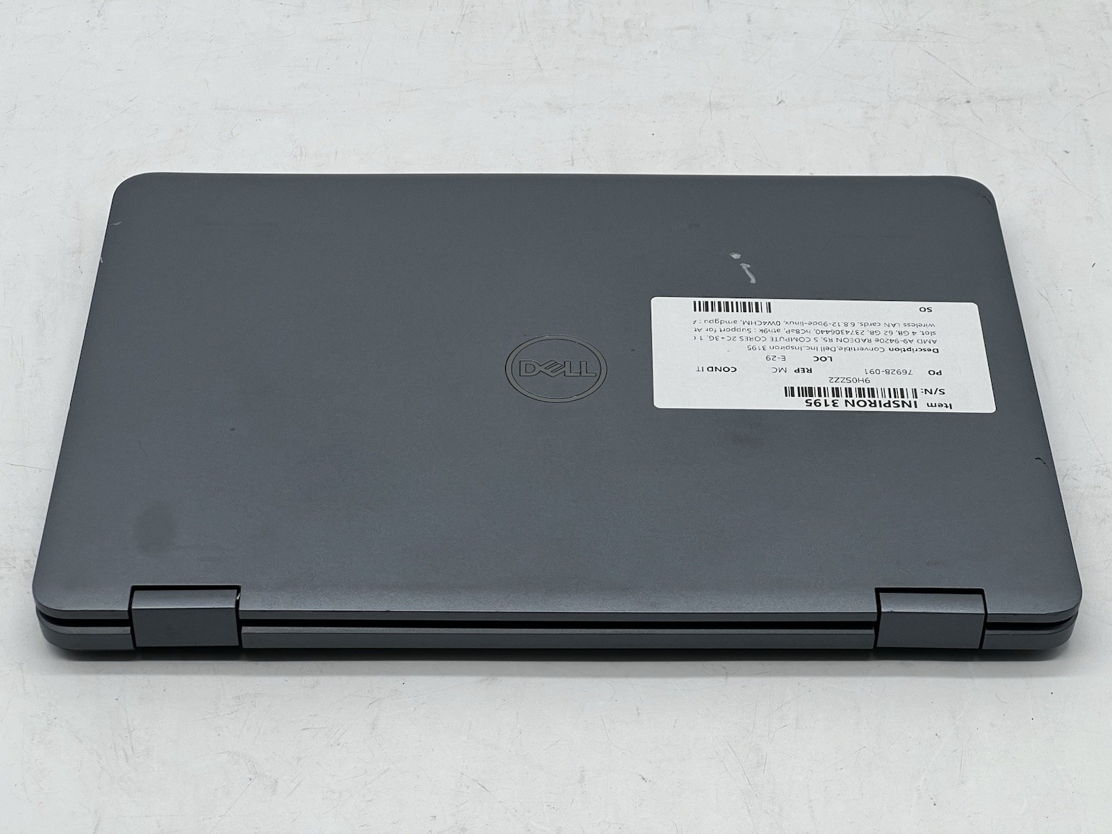Dell Inspiron 3195, 63GB EMMC, AMD A9-9420e, Radeon R5, 4GB RAM, No OS/Adapter