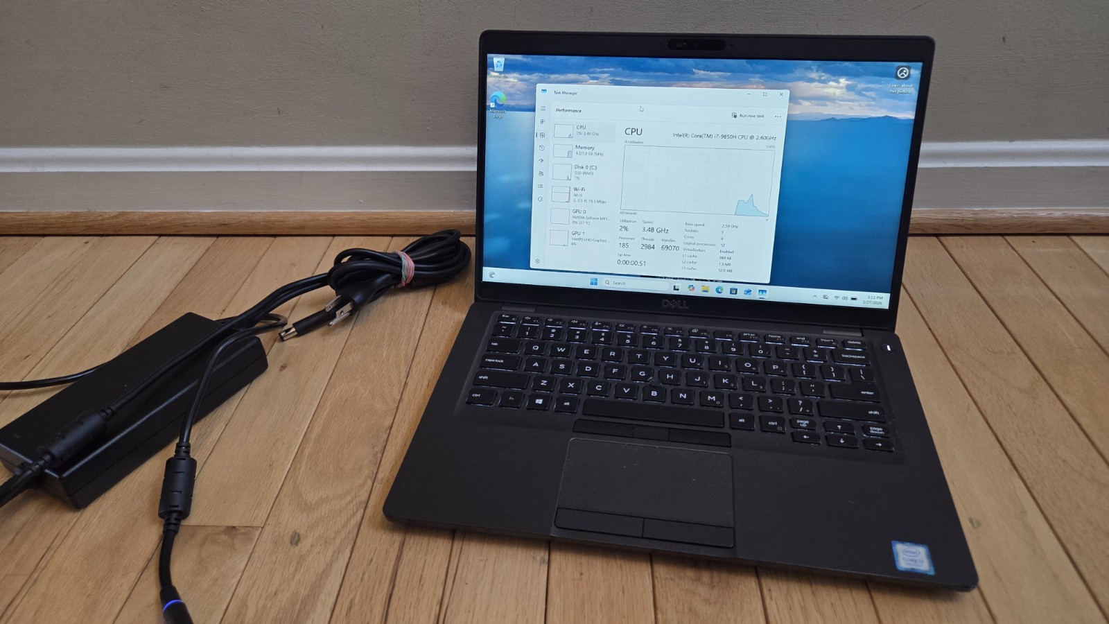 Dell Latitude 5401 14in 8gb RAM 256gb Ssd i7-9850H Win11p Wifi Webcam