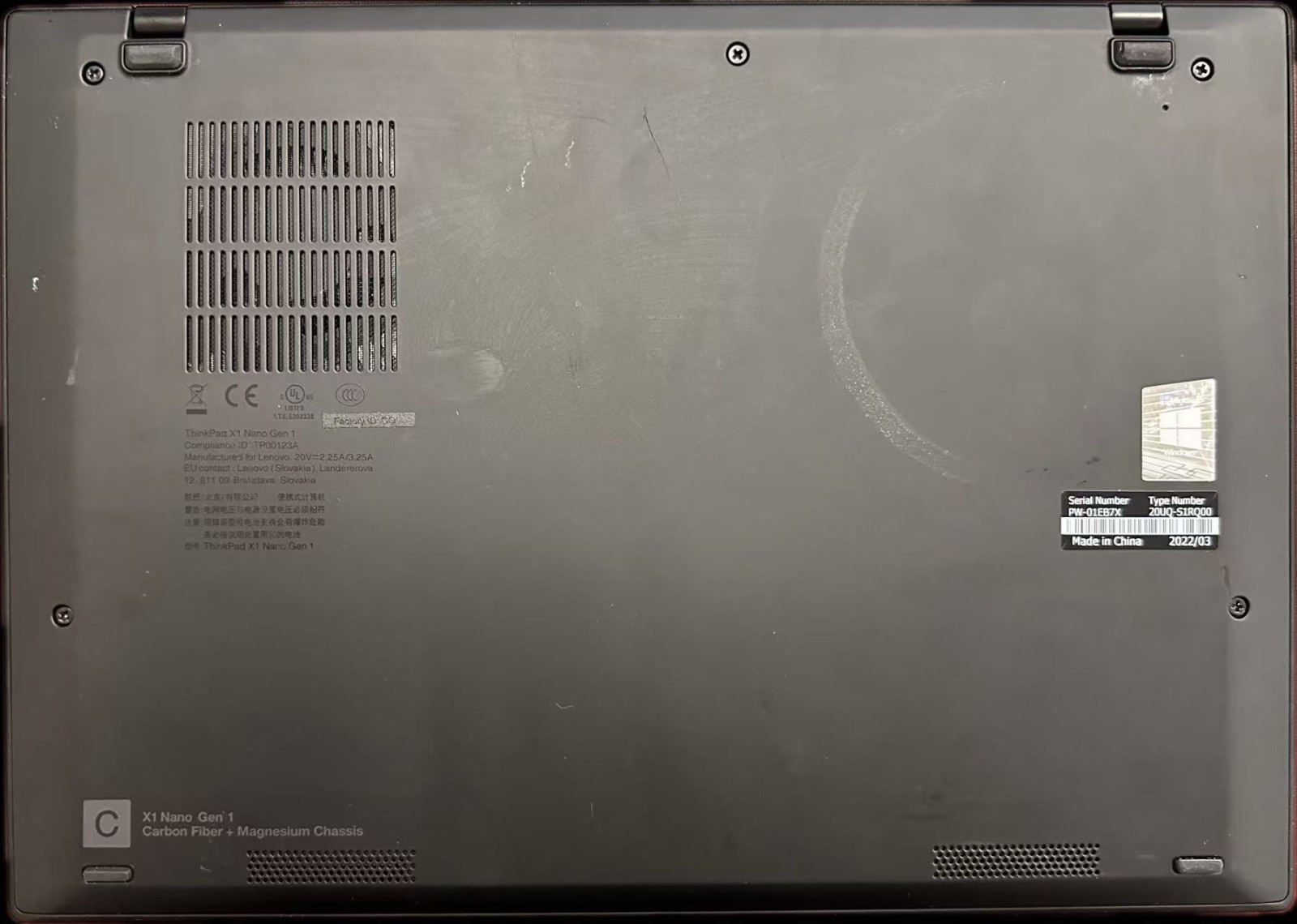 Lenovo ThinkPad X1 Nano Gen 1 i7-1180G7 16gb DDR5 256gb SSD 13.0″ Touch Laptop