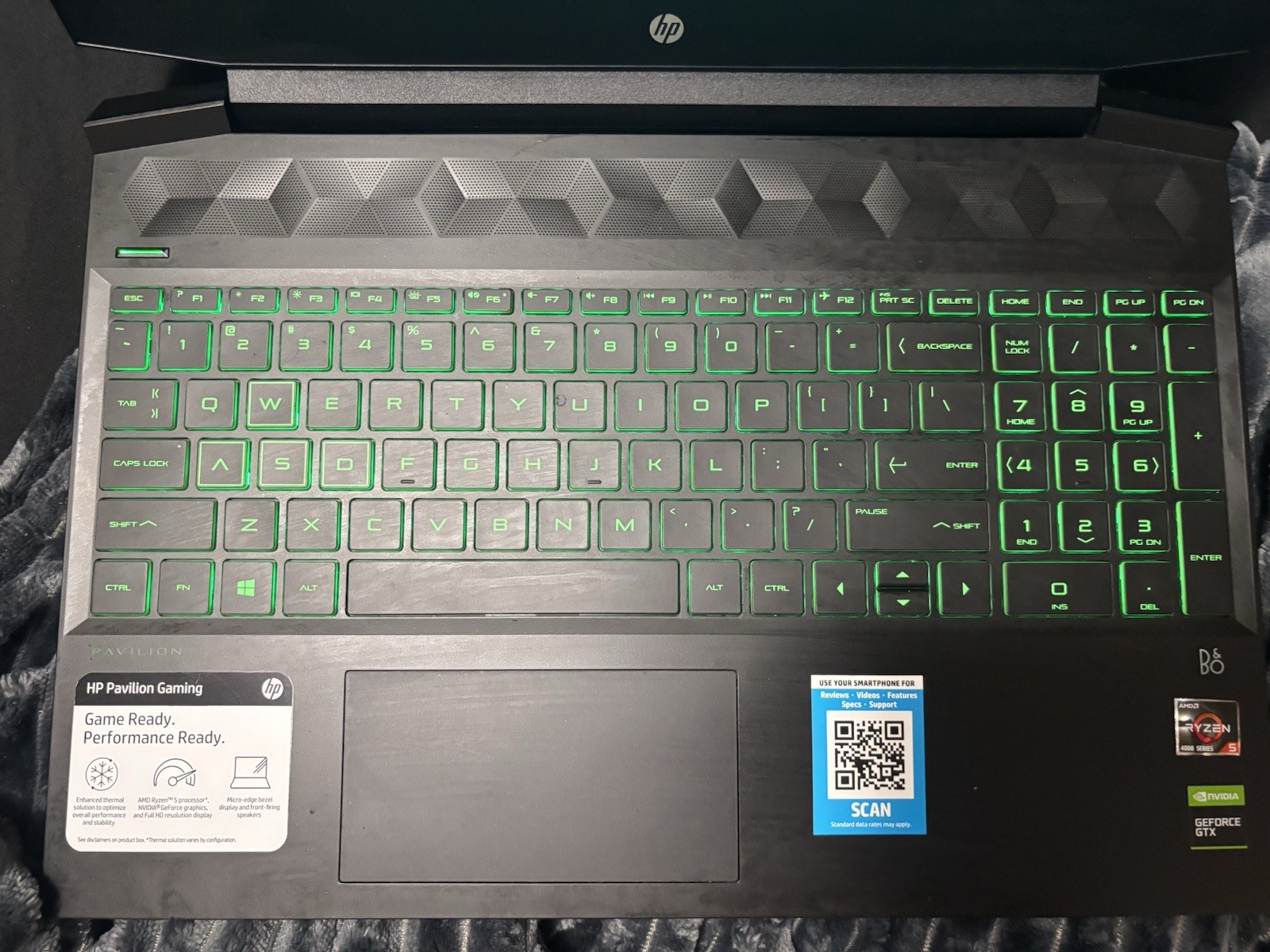 HP Pavilion Gaming Laptop 15-ec1xxx Ryzen 5 4600H 8GB RAM 521 GB SSD