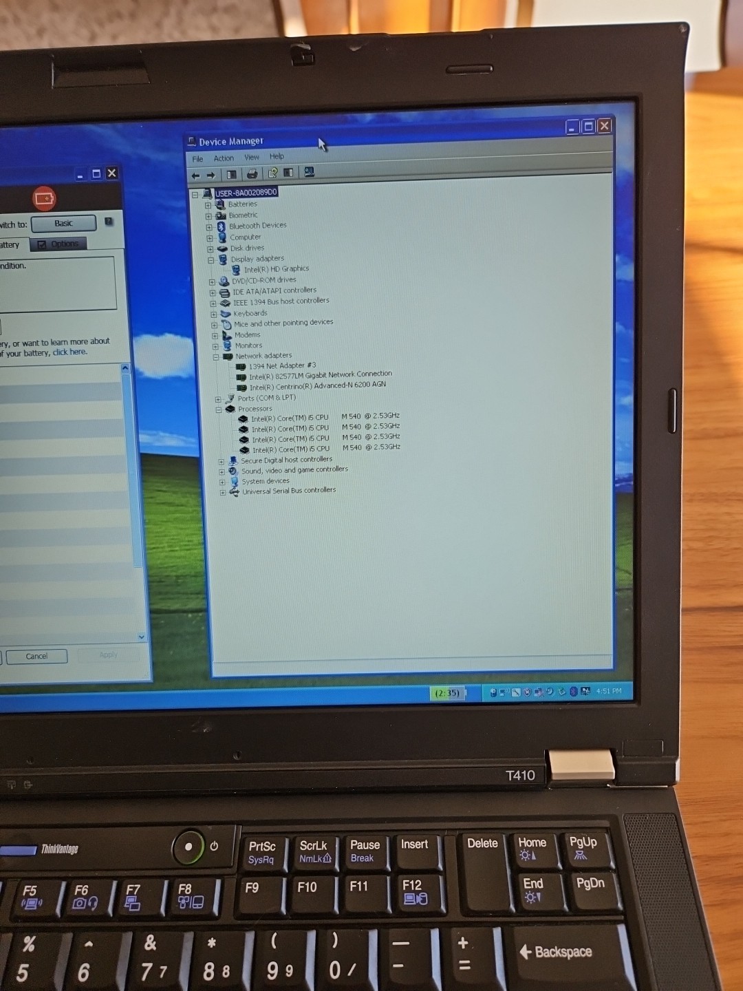 Lenovo ThinkPad T410 i5-M540 14″ 4gb/320gb HDD. Win XP pro. Ready To Use.