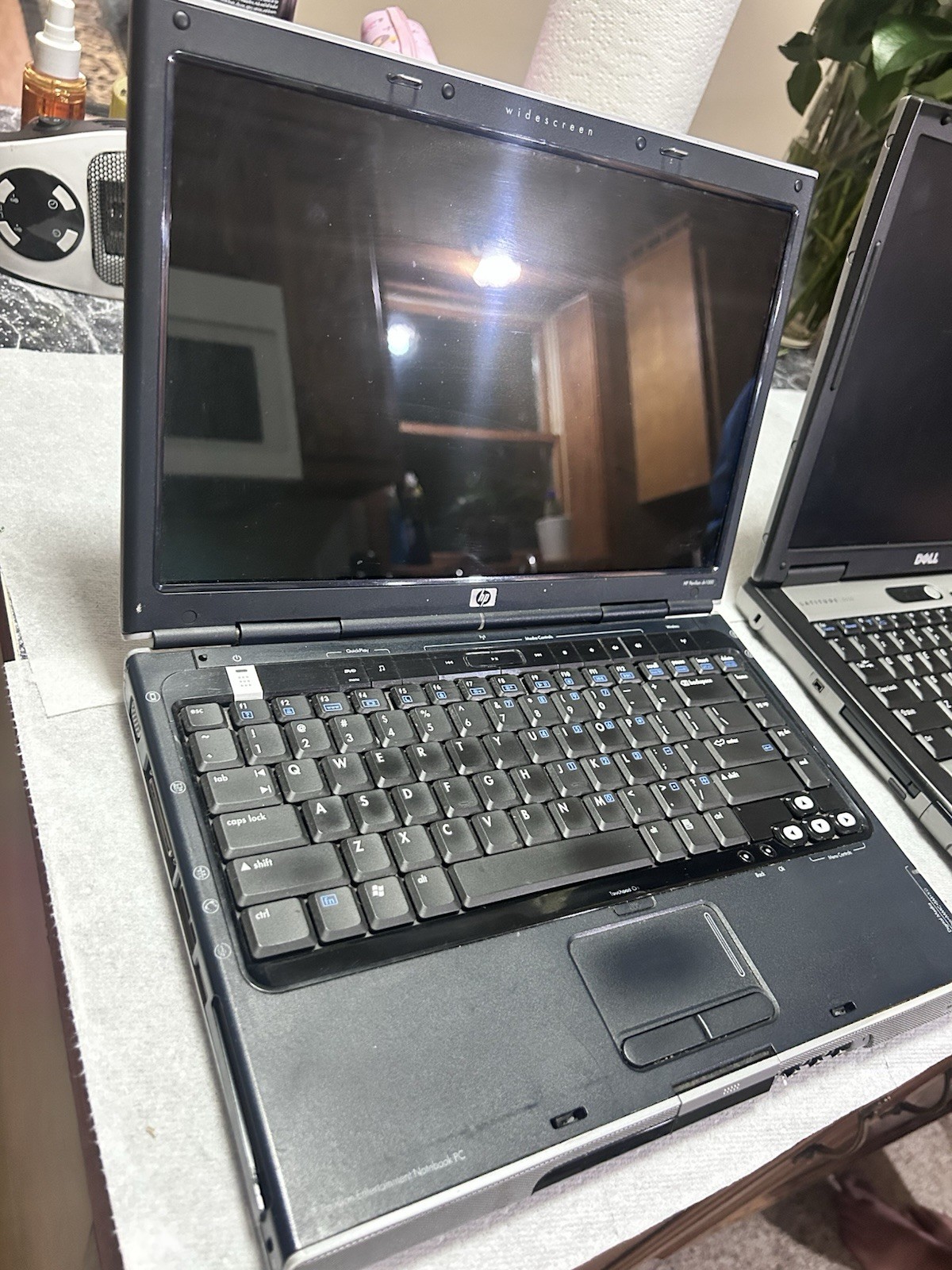 Lot of 3 Vintage Laptops Dell Latitude D520 HP Pavilion dv1000 Thomson Untested