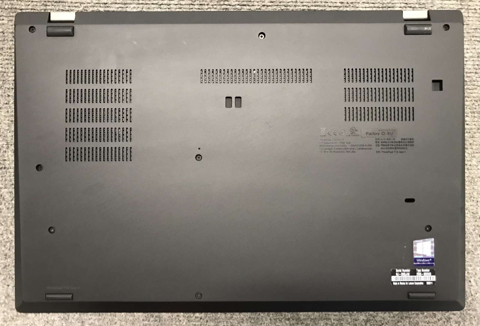 Lenovo ThinkPad T15 Gen 1 15.6″ Laptop i5-10210U 8GB RAM 256GB NVMe