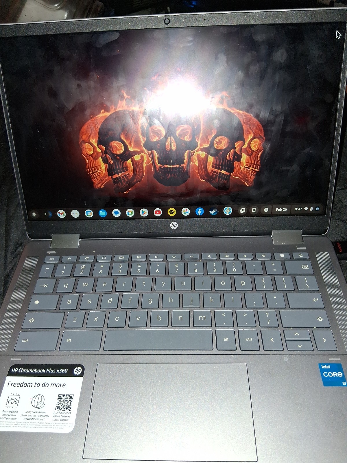 HP Chromebook Plus x360 Intel Core i3 14″ Convertible Touchscreen SSD Chrome OS