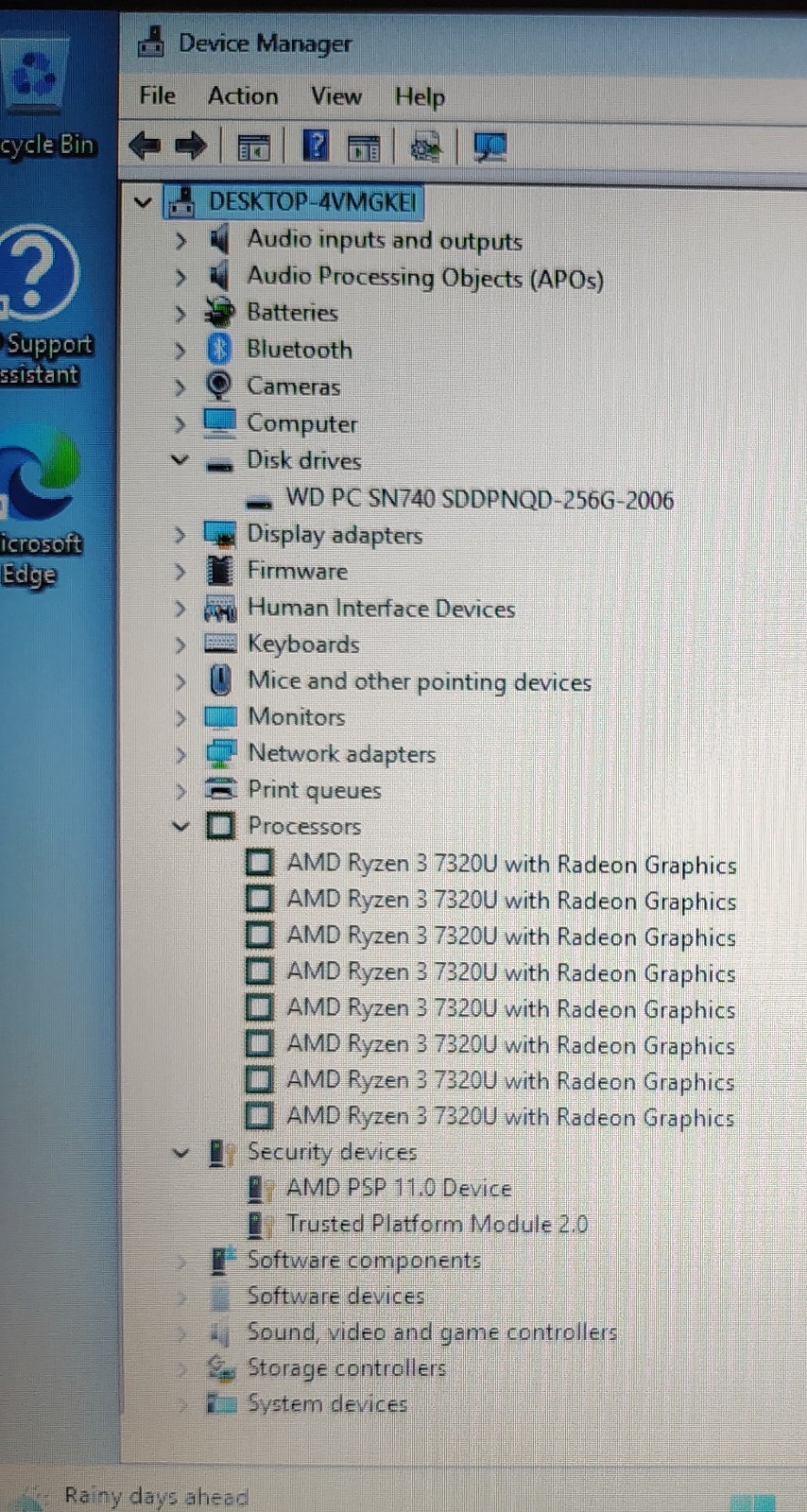 HP 255 G10 15.6″ AMD Ryzen 3 7320U 2.40GHz 8GB RAM DDR5 256GB SSD Laptop Win11