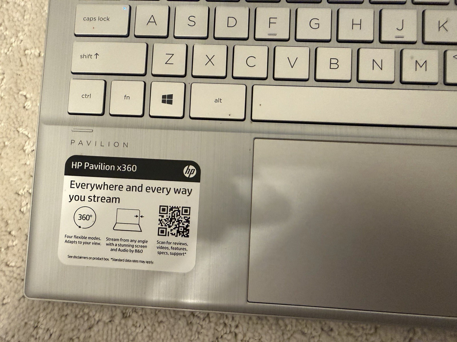HP Pavilion x360 14in 2-in-1 Laptop Intel Core i3 Windows 10 Silver