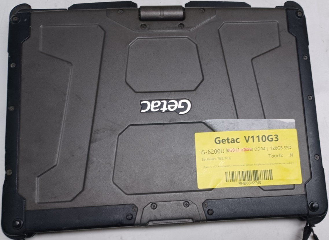 Getac V110 G3 11.6″ Touch Screen Laptop i5-6200U 2.3GHz No Ram No storage