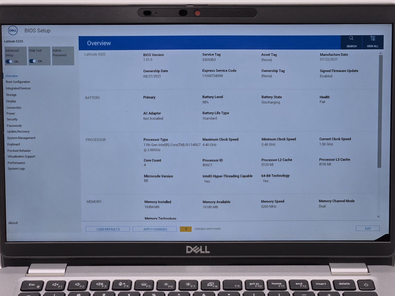 Dell Latitude 5320 13″ FHD Touch i5-1145G7 16GB 256GB SSD Win 11 Pro