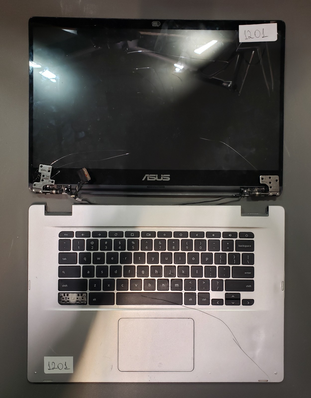 Lot of 3 ASUS Chromebook C523NA 15.6 Inch 1920×1080 Touchscreen 2.5 GHz Silver