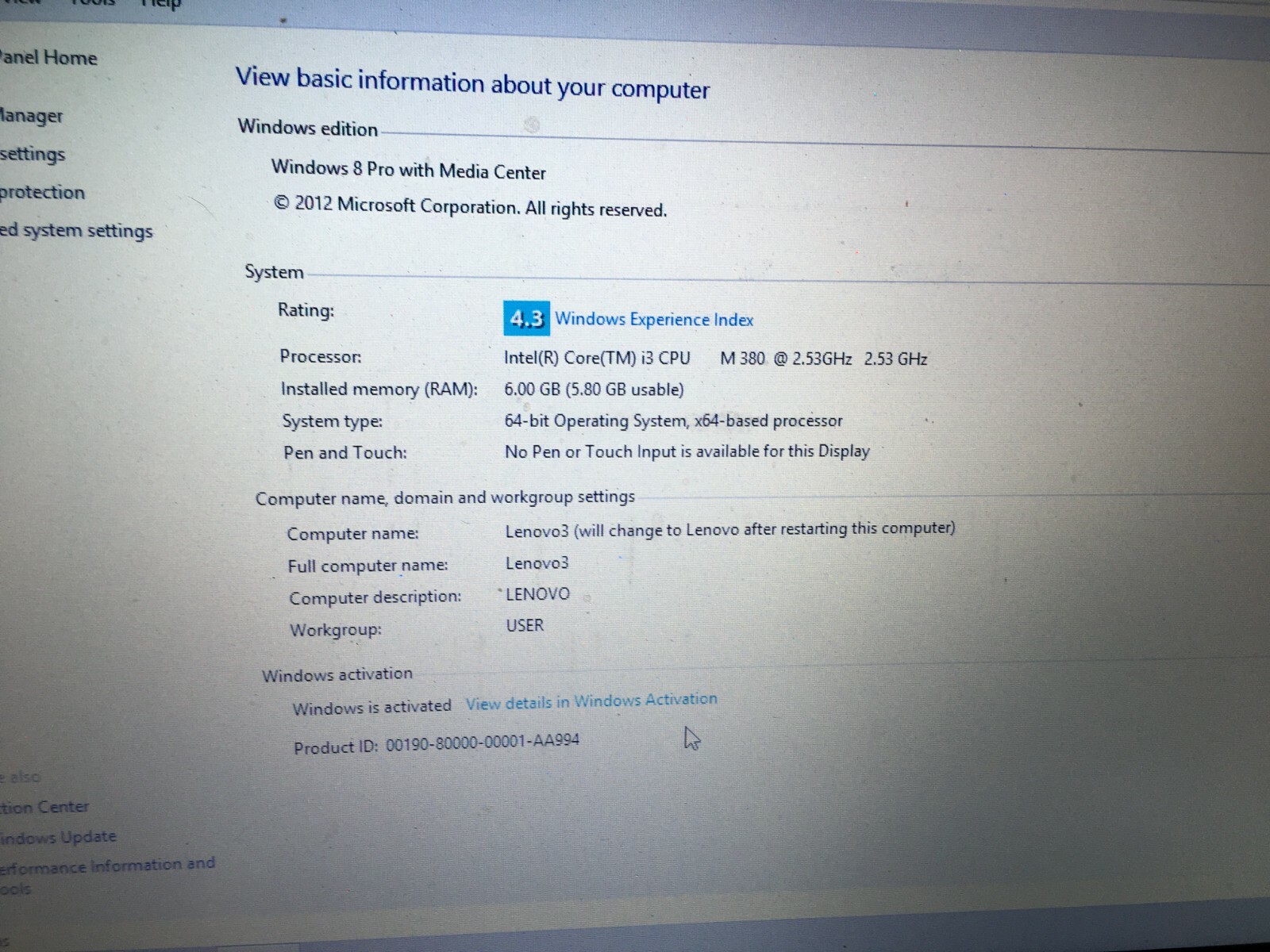 Lenovo Thinkpad Edge 14 05796AU (Core i3 i3-380M 2.53GHz + 128GB SSD + 6GB Ram)