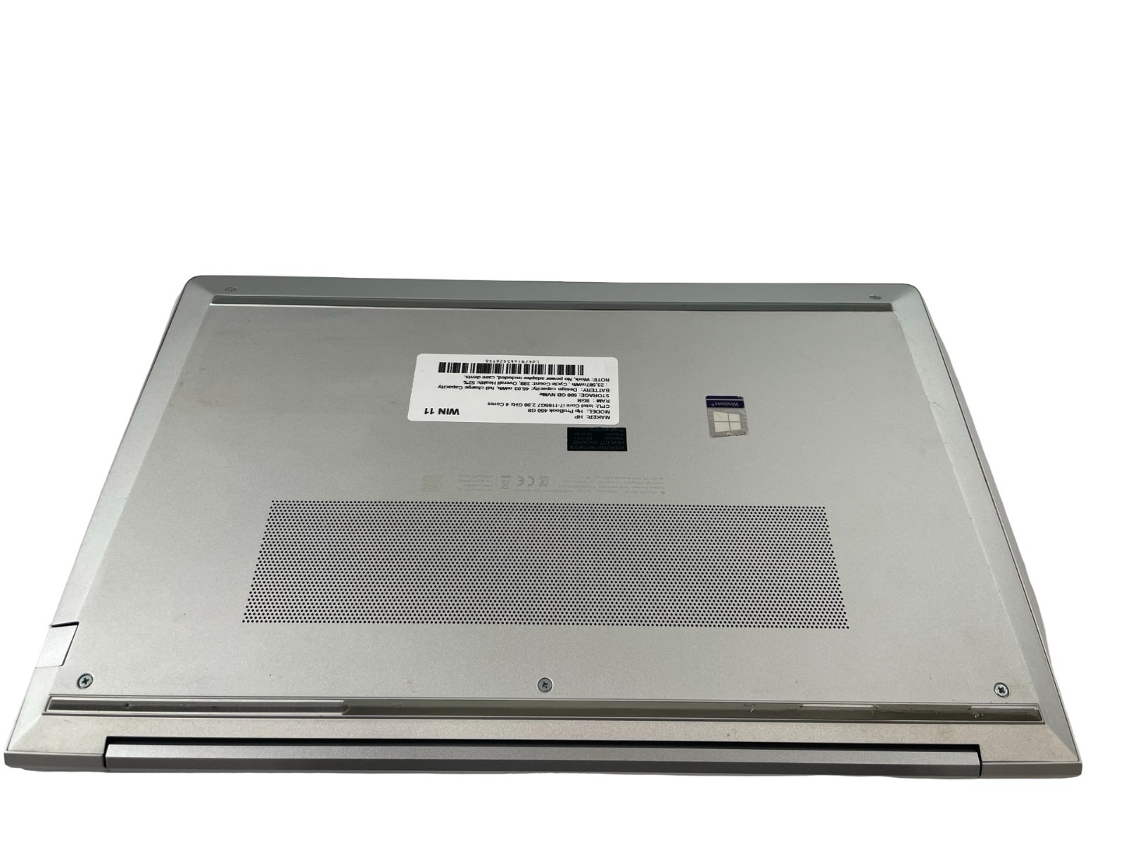 HP ProBook 450 G8 Core i7-1165G7@2.80GHz Core 4 8GB RAM 500GB NVMe Win. 11-No AC