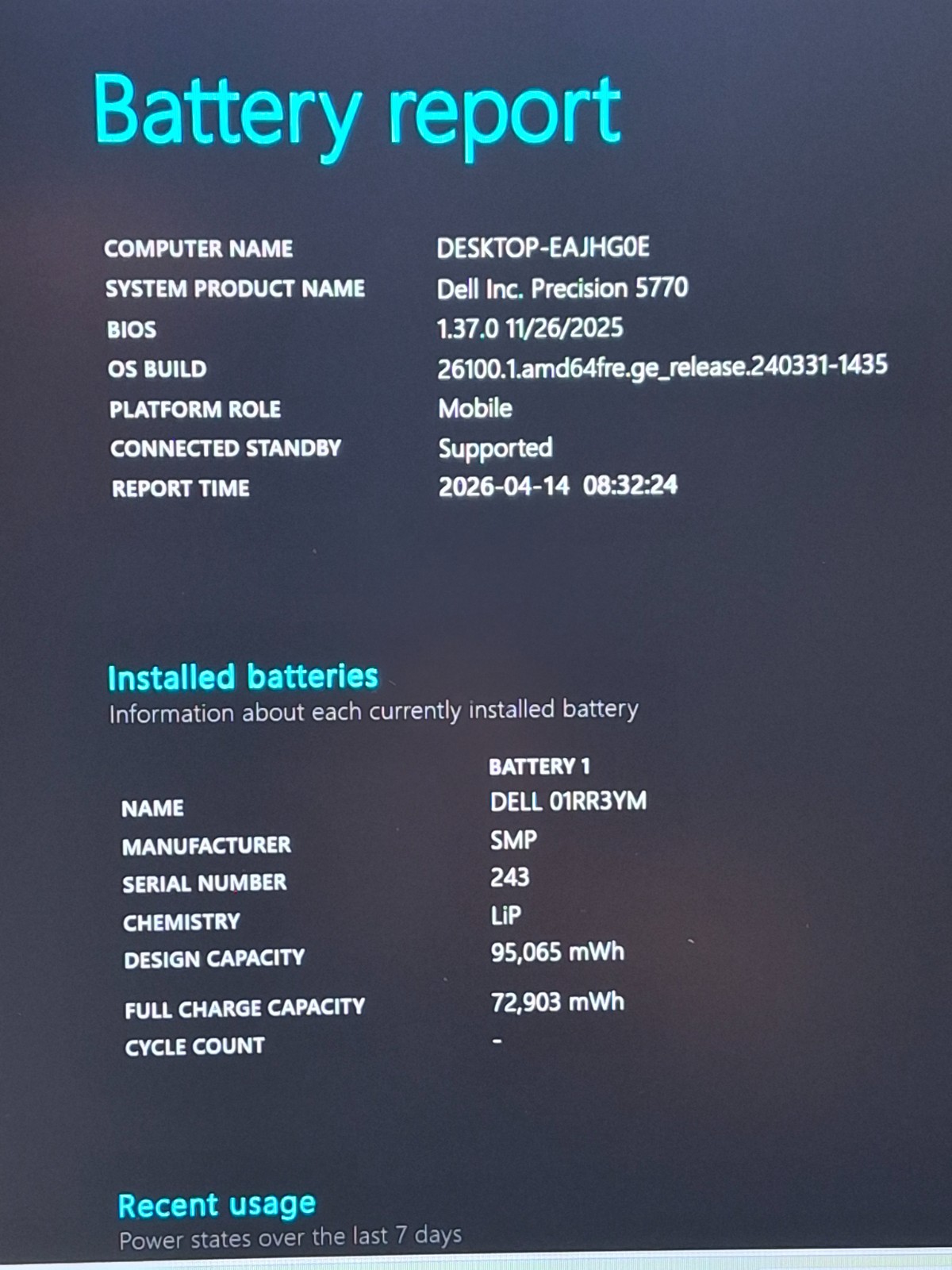 Dell Precision 5770 17 i712800H 24GHz 32GB 1TB SSD Nvidia RTX A3000 12G G2U