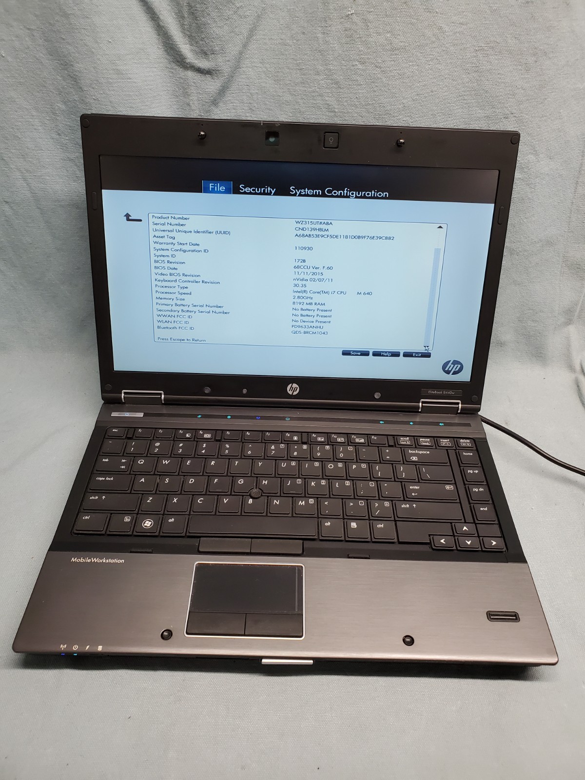 HP EliteBook 8440w i7 M640 2.80 GHz / 8GB/180GB SSD/ 1600×900/ FX 380M #2759