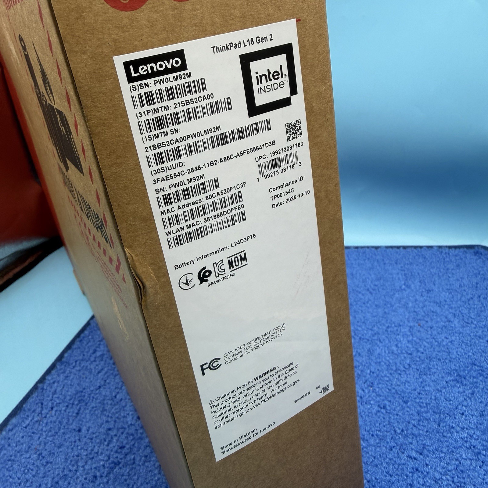 Lenovo ThinkPad L16 Gen 2 16″ NB Intel Ultra 5 8GB RAM 512GB SSD – Touchscreen