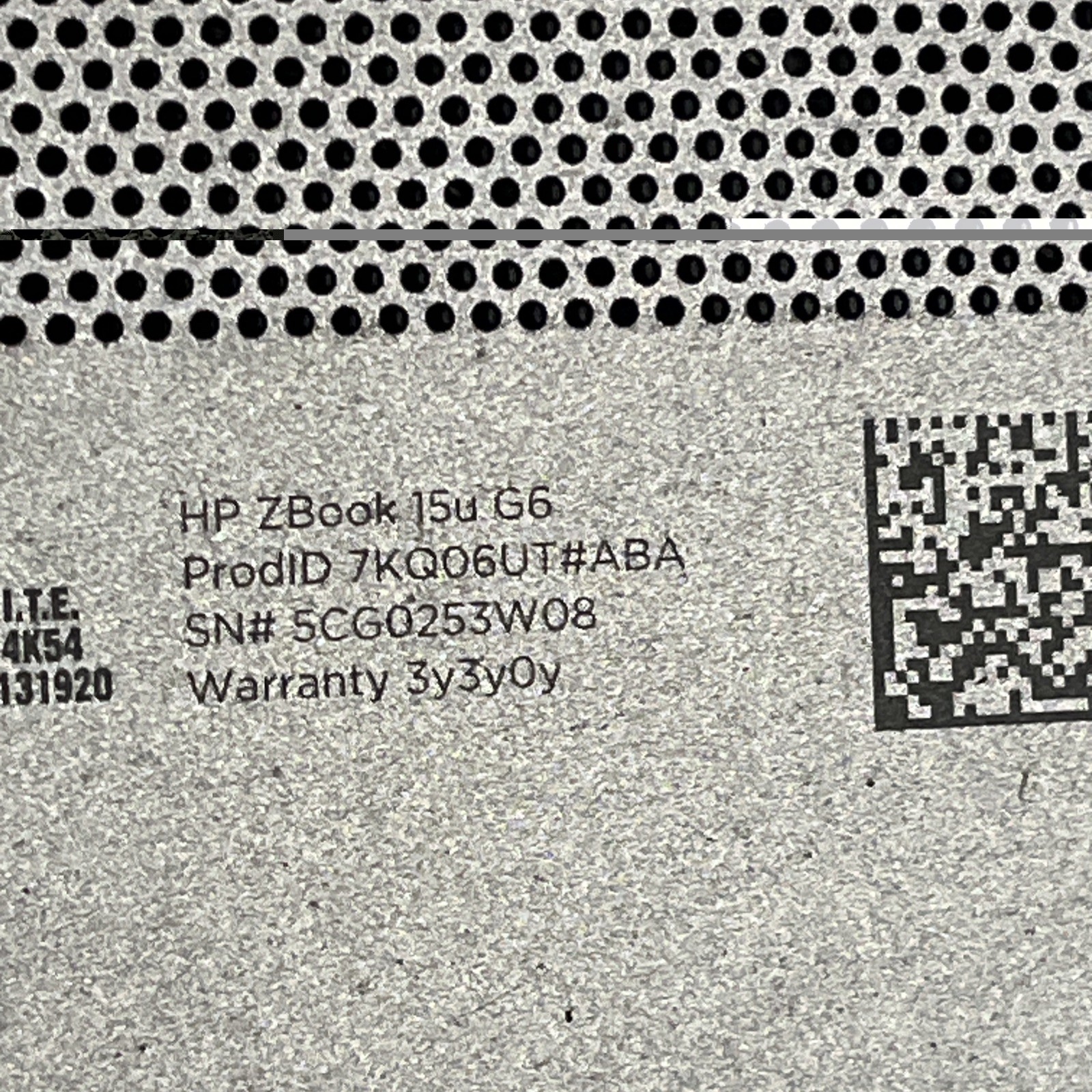 HP ZBOOK 15U G6 INTEL CORE I7-8565U 1.80GHZ 8GB RAM NO HD