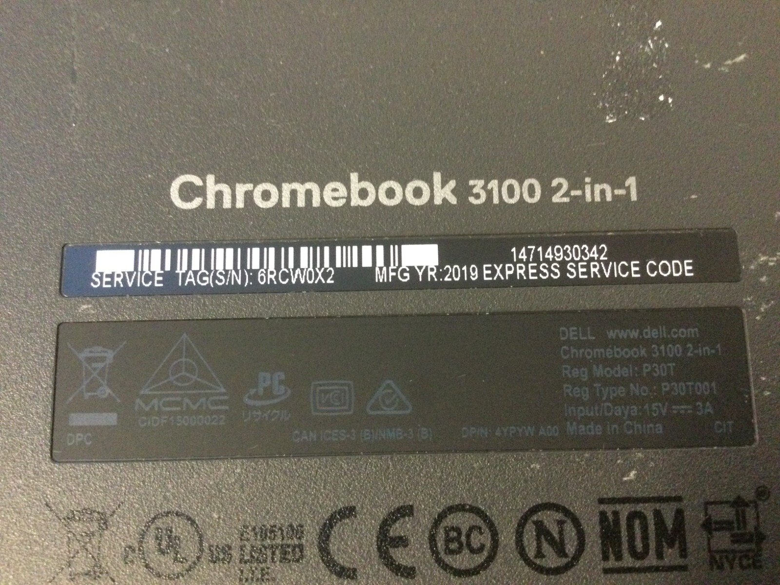 Dell Chromebook 11 3100 11.6″ Touchscreen 2 in 1 Chromebook Shell No Motherboard