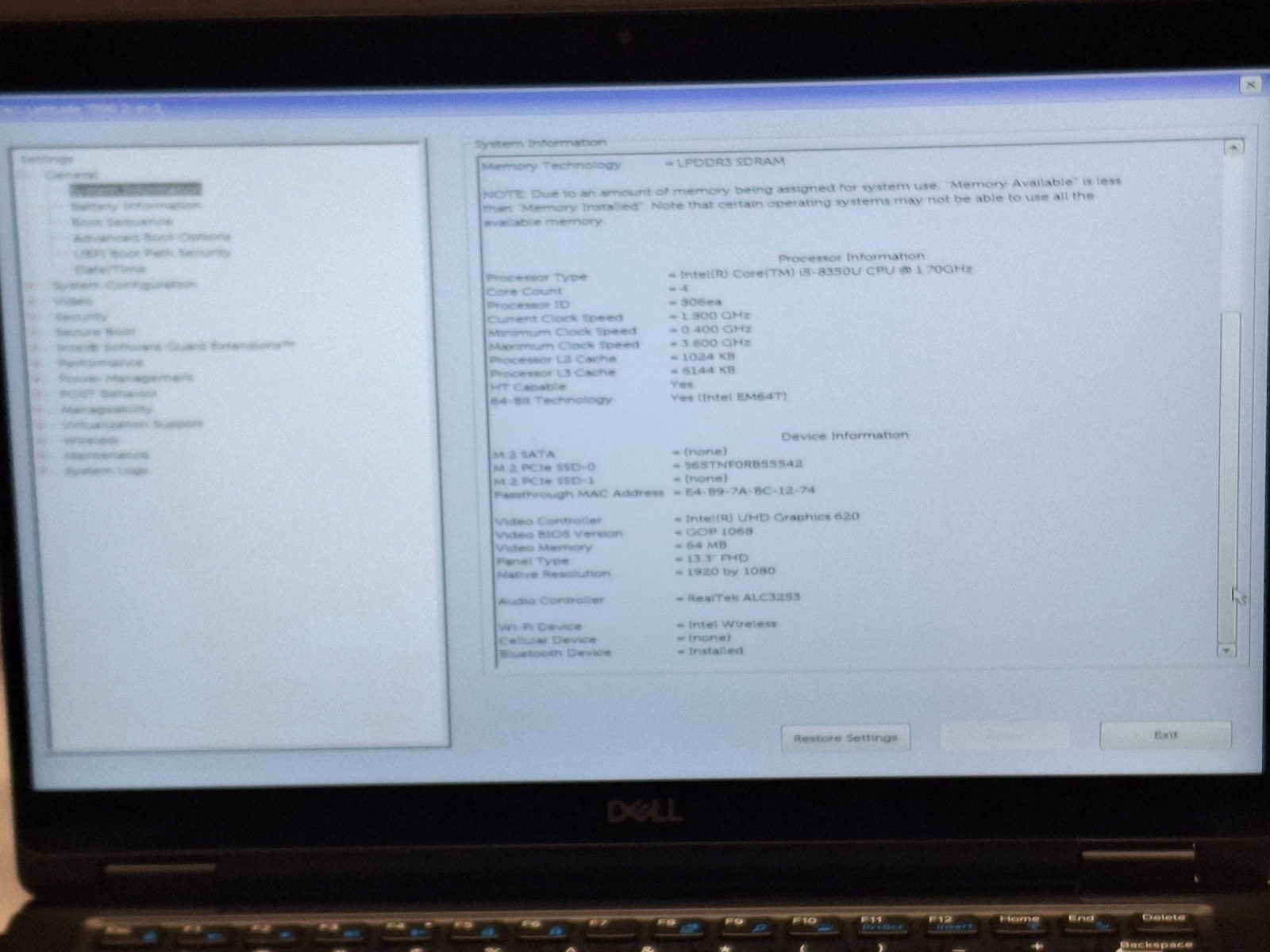 Dell Latitude 7390 2‑in‑1 Touchscreen i5‑8350U 8GB 256GB SSD Wifi Win11 Pro