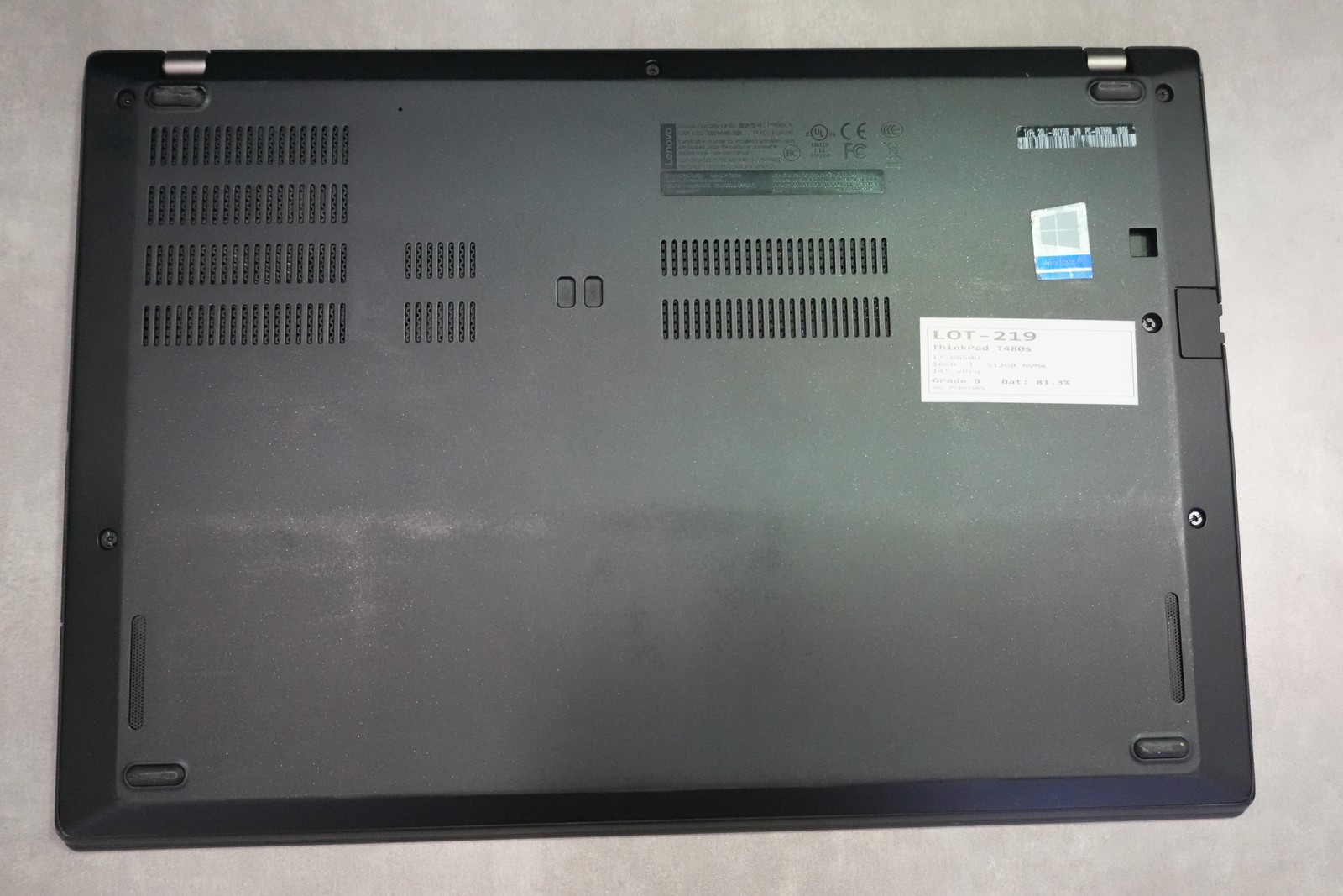 Lenovo ThinkPad T480s i7-8650U vPro 16GB 512GB QHD IR Cam Grade B READ