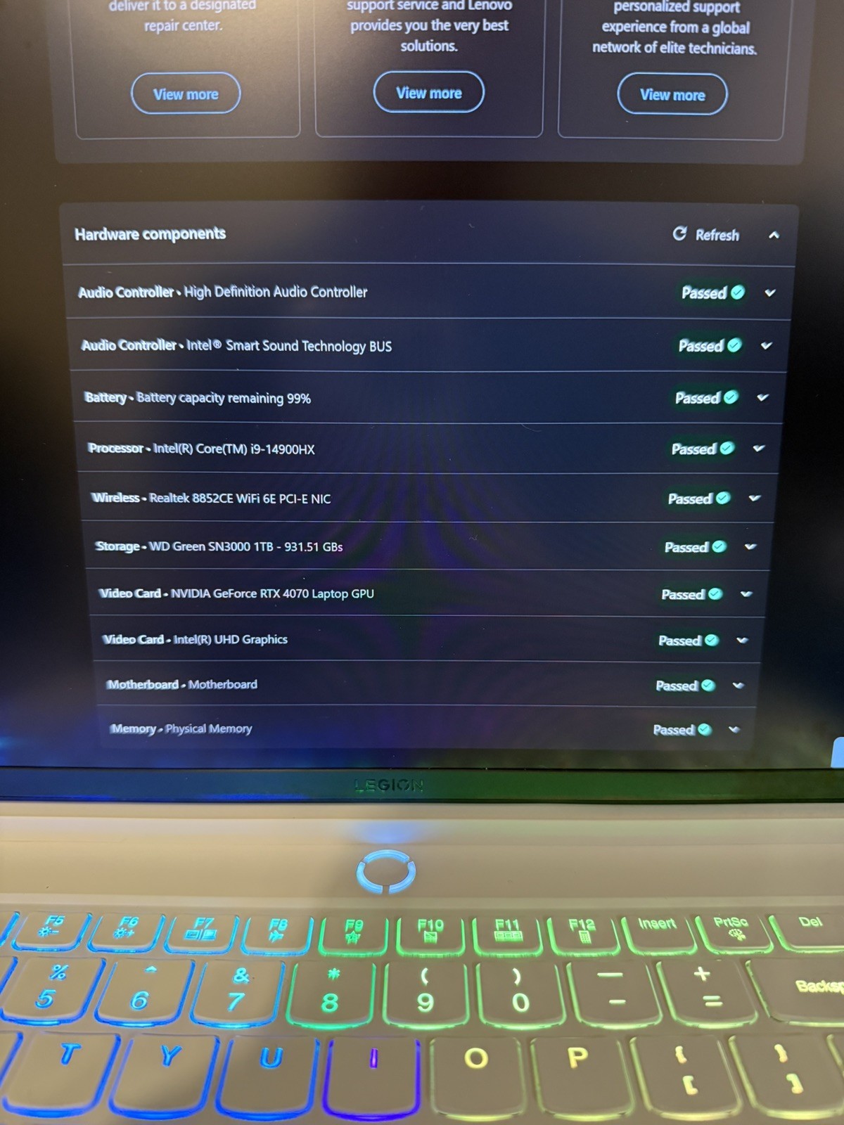Lenovo Legion 7i Gen 9 16 240Hz i9-14900HX 64GB 1TB RTX 4070