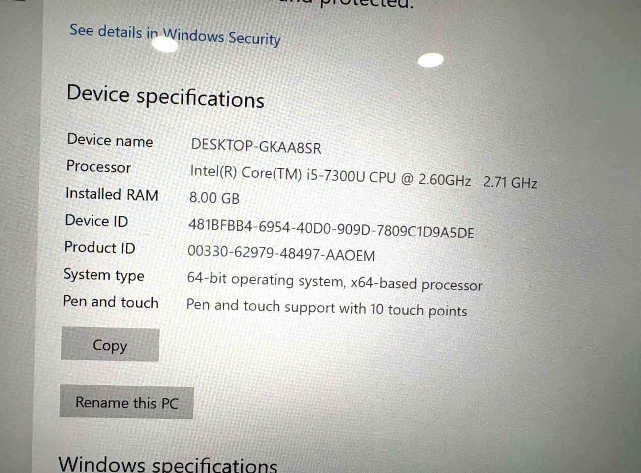 Microsoft Laptop 2/ 7th I5/ 8ram/ 128 Ssd/ Win 10 Pro/ Charger Included/ Touch