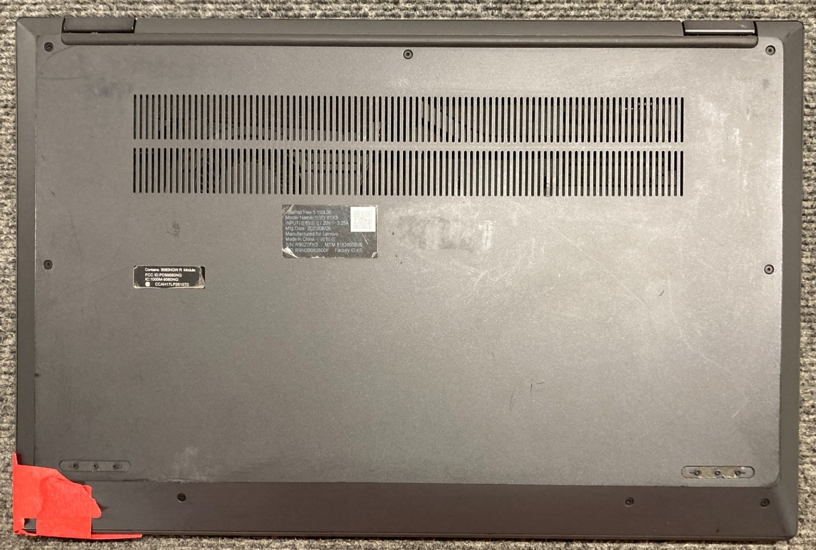 Lenovo IdeaPad Flex 5 15IIL05 15.6″ Laptop i3-1005G1 8GB RAM 128GB NVMe, As Is
