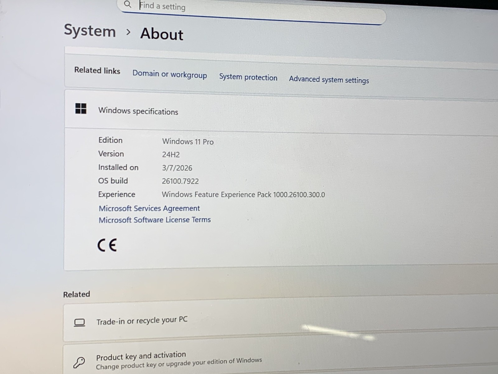 MICROSOFT SURFACE 2 1769 I7- 8650U@ 1.90GHZ 16GB RAM 512GB NVMe W11P W/AC *READ