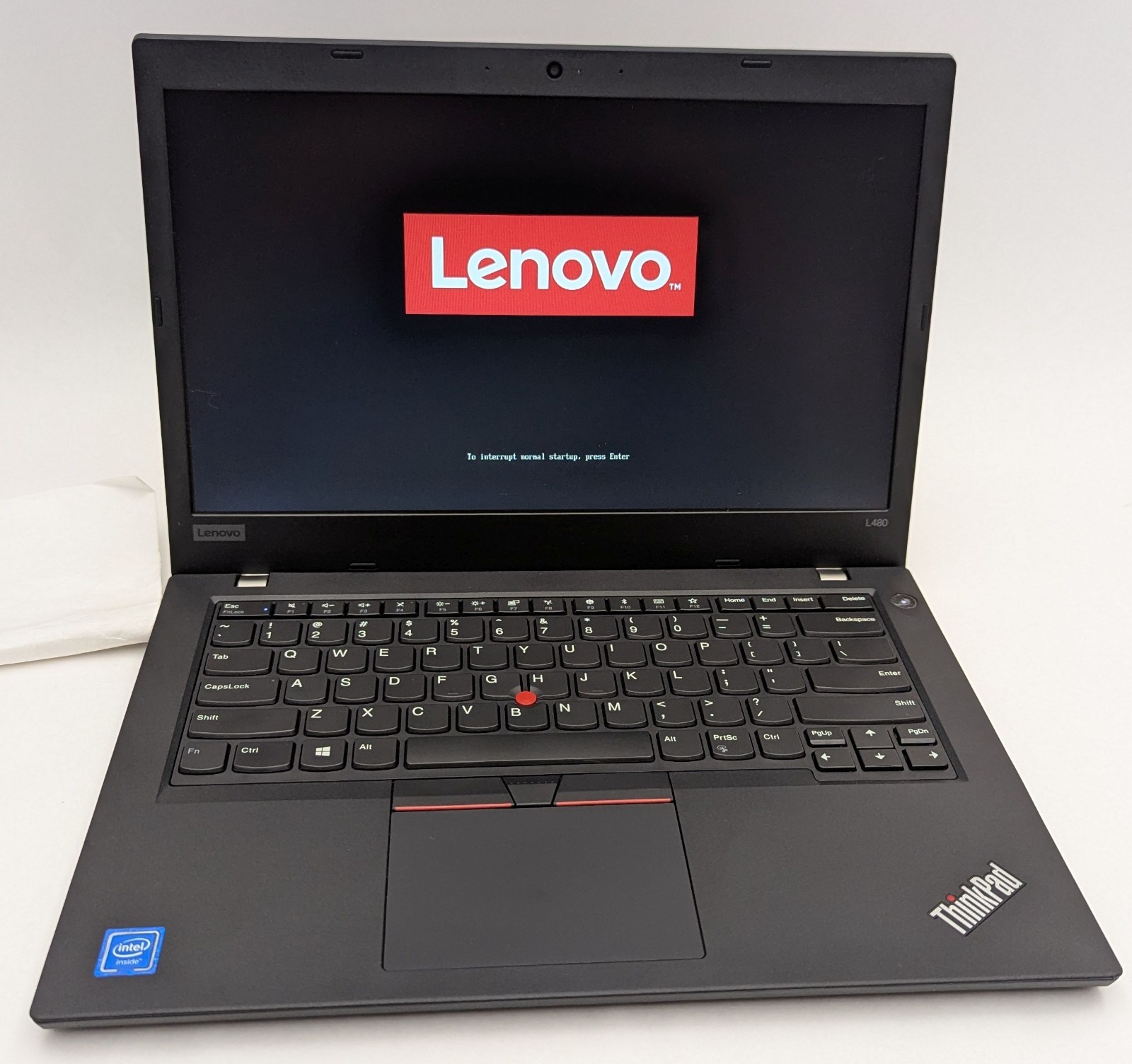 Incomplete Lenovo ThinkPad L480 14″ Laptop Celeron 3965U 4GB RAM – *BAD SPEAKER*